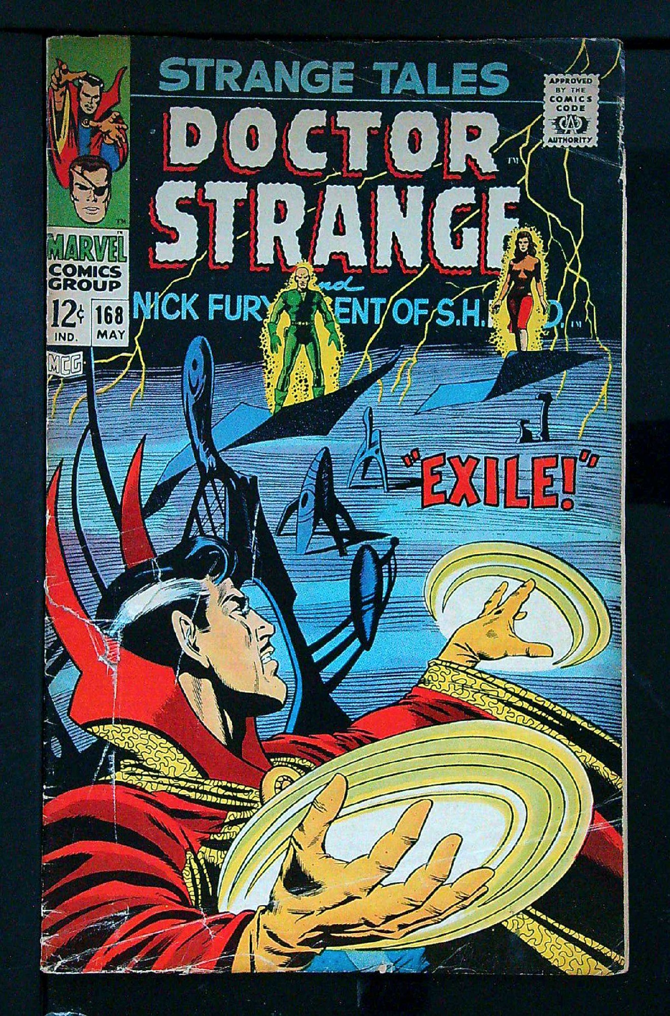 ACTUAL SCAN OF COMIC!<br>Tear on Cover - See Scan Cover of Strange Tales (Vol 1) #168. One of 250,000 Vintage American Comics on sale from Krypton!