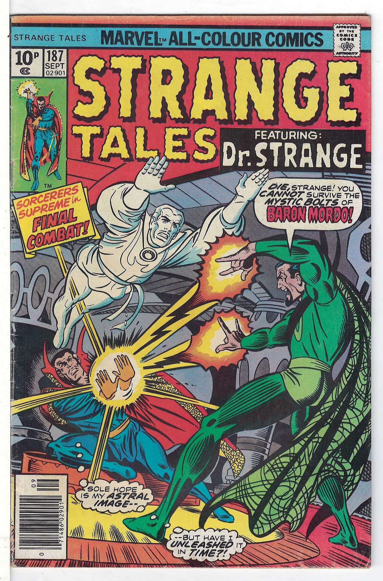 Cover of Strange Tales (Vol 1) #187. One of 250,000 Vintage American Comics on sale from Krypton!