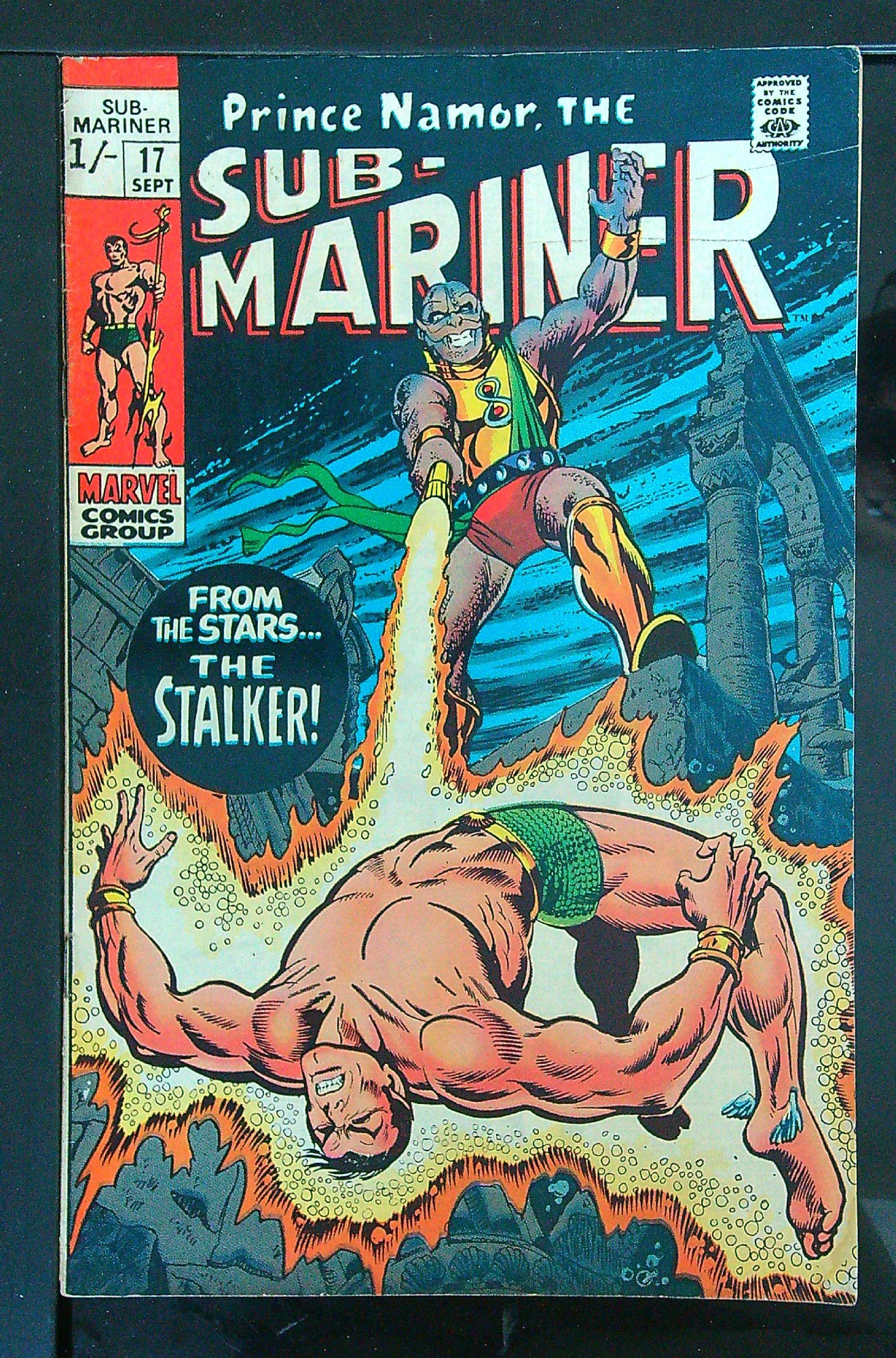 Cover of Sub-Mariner (Vol 1) #17. One of 250,000 Vintage American Comics on sale from Krypton!