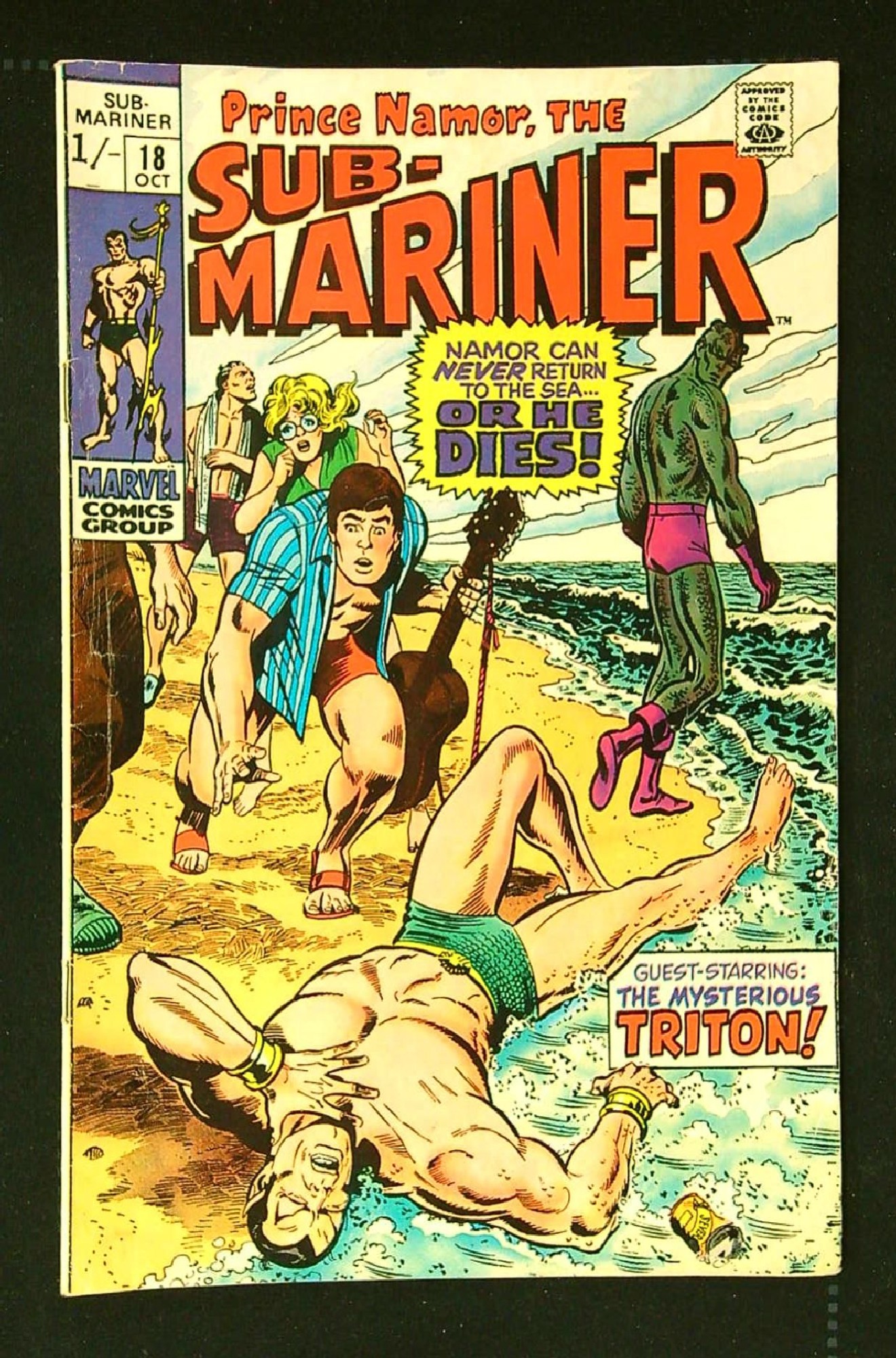 Cover of Sub-Mariner (Vol 1) #18. One of 250,000 Vintage American Comics on sale from Krypton!
