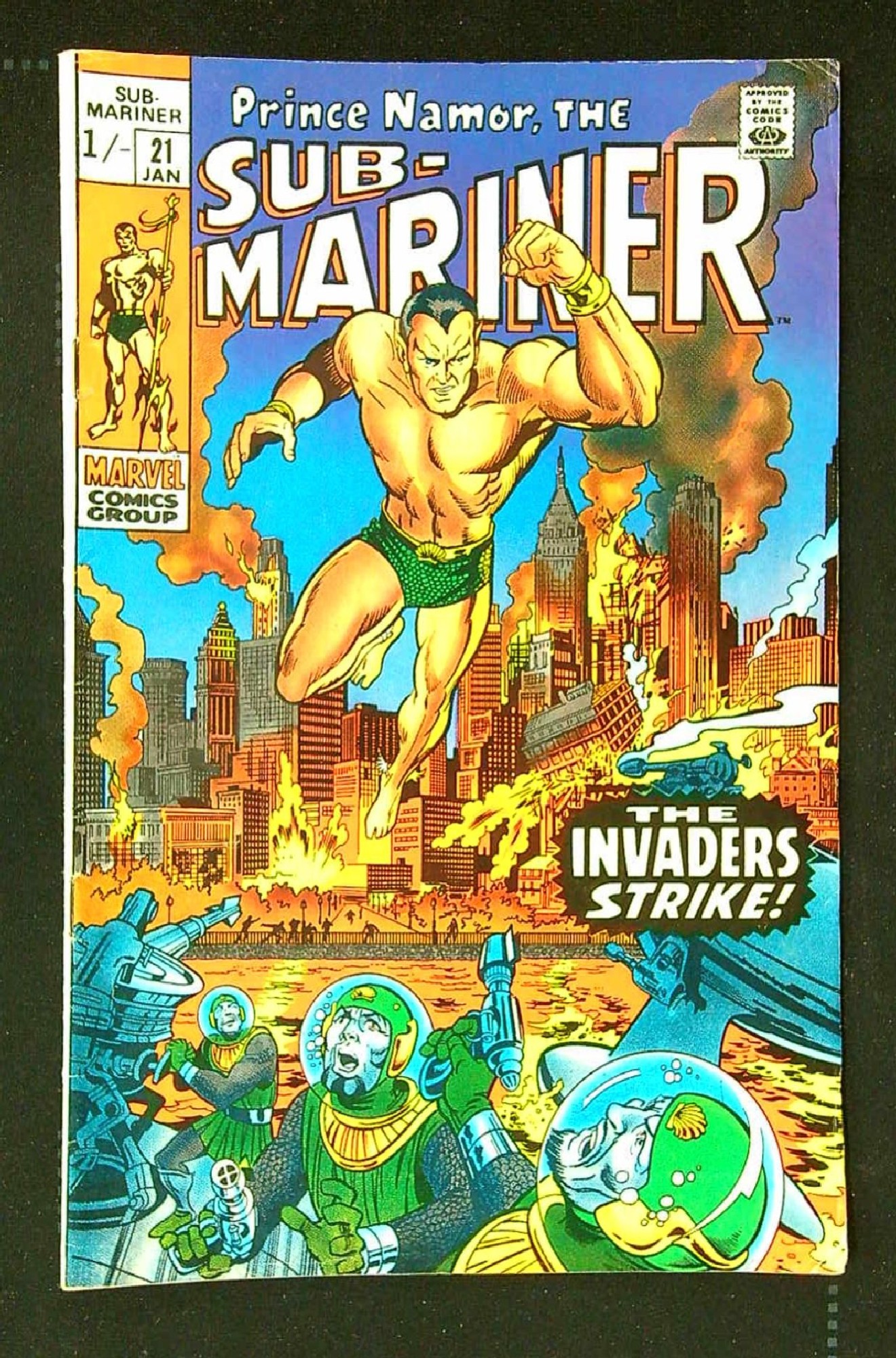Cover of Sub-Mariner (Vol 1) #21. One of 250,000 Vintage American Comics on sale from Krypton!