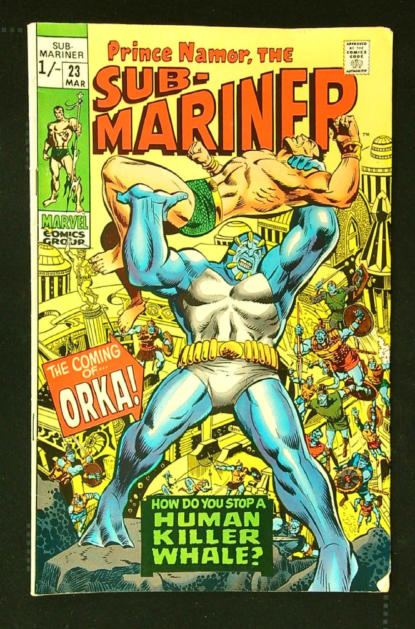 Cover of Sub-Mariner (Vol 1) #23. One of 250,000 Vintage American Comics on sale from Krypton!