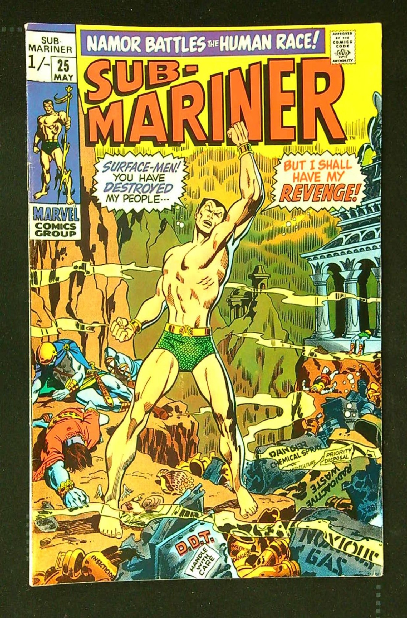 Cover of Sub-Mariner (Vol 1) #25. One of 250,000 Vintage American Comics on sale from Krypton!
