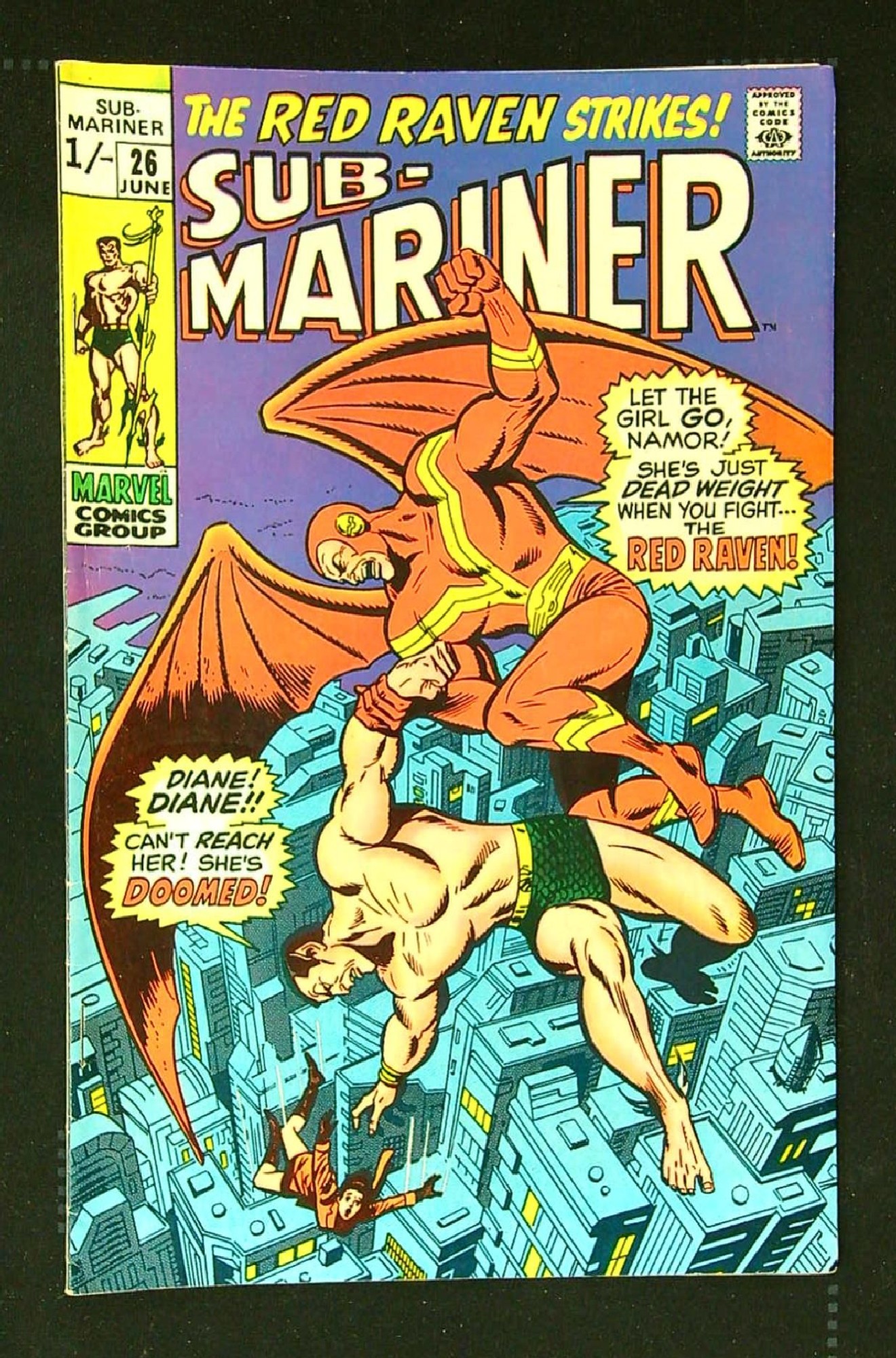 Cover of Sub-Mariner (Vol 1) #26. One of 250,000 Vintage American Comics on sale from Krypton!
