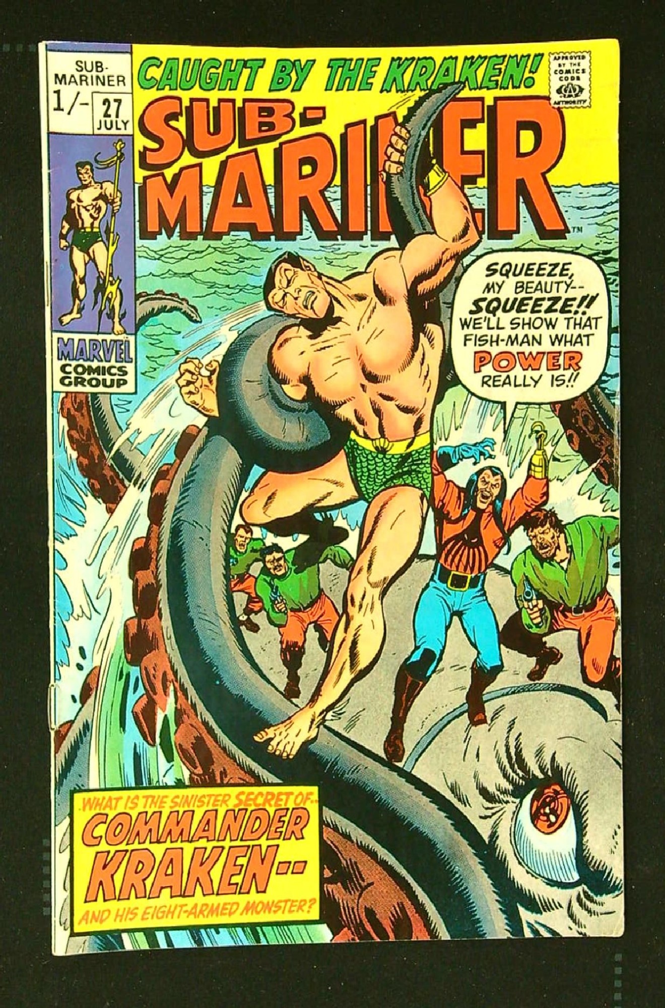 Cover of Sub-Mariner (Vol 1) #27. One of 250,000 Vintage American Comics on sale from Krypton!