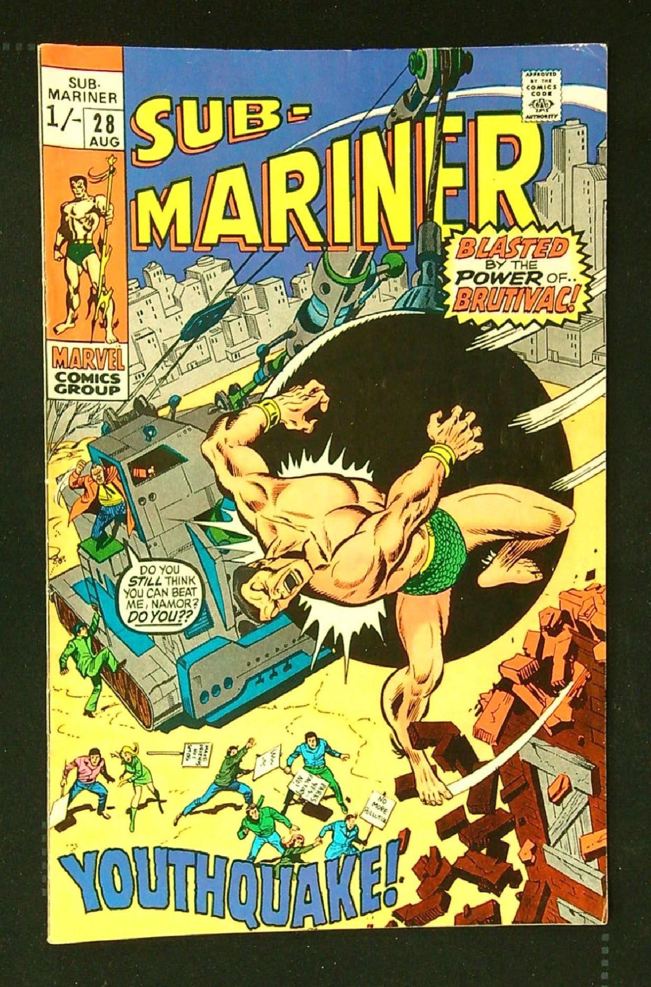 Cover of Sub-Mariner (Vol 1) #28. One of 250,000 Vintage American Comics on sale from Krypton!