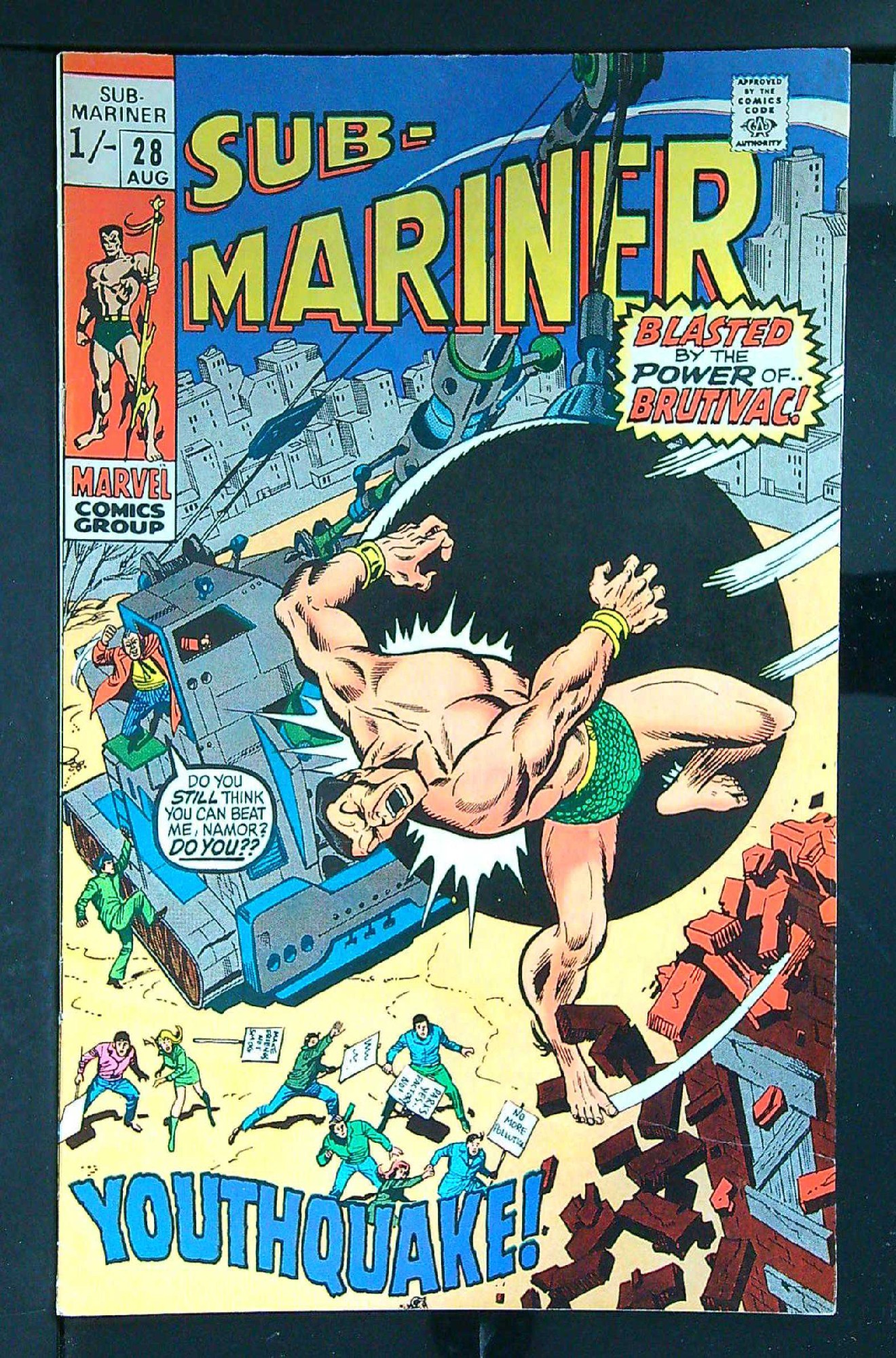 Cover of Sub-Mariner (Vol 1) #28. One of 250,000 Vintage American Comics on sale from Krypton!