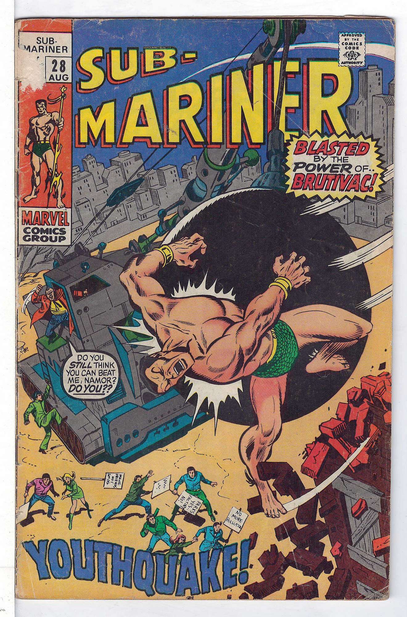 Cover of Sub-Mariner (Vol 1) #28. One of 250,000 Vintage American Comics on sale from Krypton!