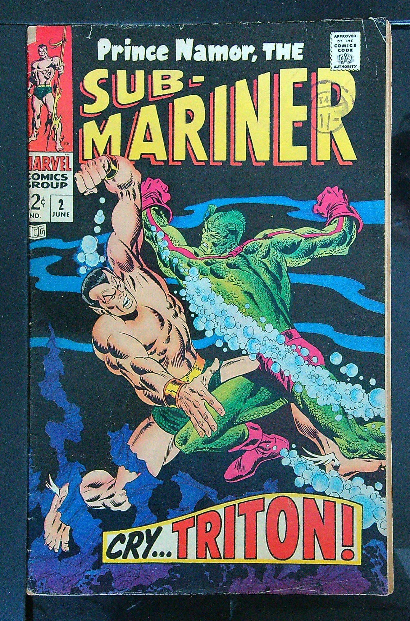Cover of Sub-Mariner (Vol 1) #2. One of 250,000 Vintage American Comics on sale from Krypton!