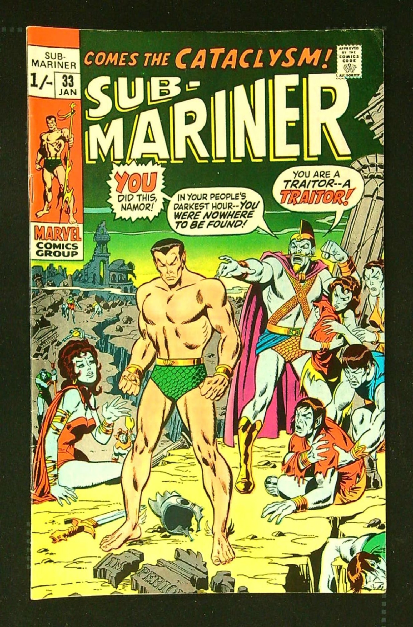 Cover of Sub-Mariner (Vol 1) #33. One of 250,000 Vintage American Comics on sale from Krypton!