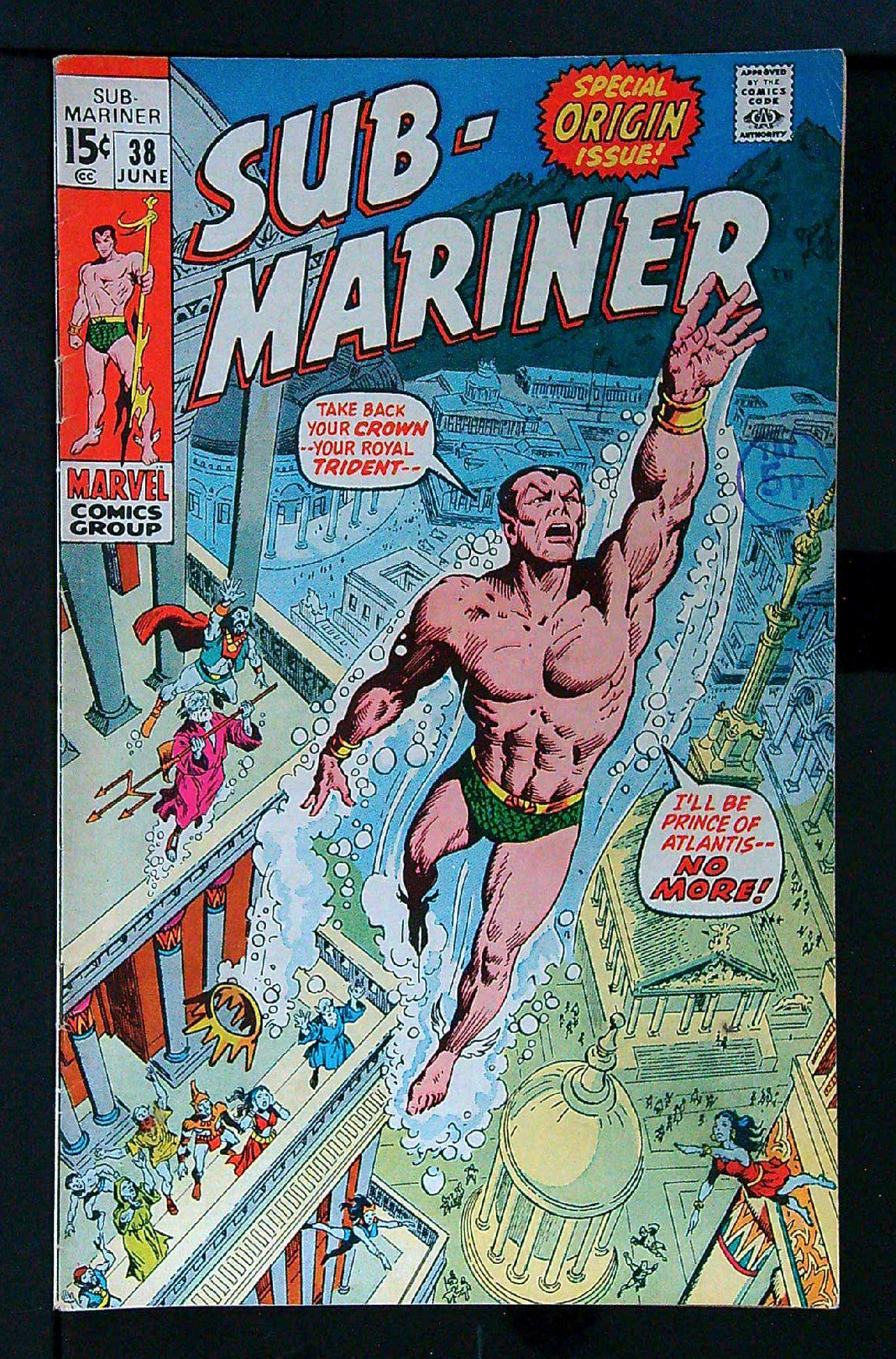 Cover of Sub-Mariner (Vol 1) #38. One of 250,000 Vintage American Comics on sale from Krypton!