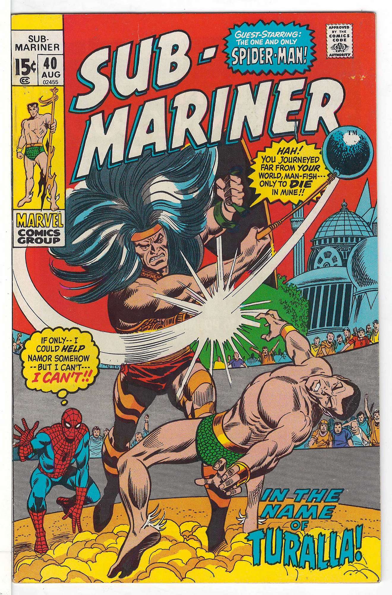 Cover of Sub-Mariner (Vol 1) #40. One of 250,000 Vintage American Comics on sale from Krypton!