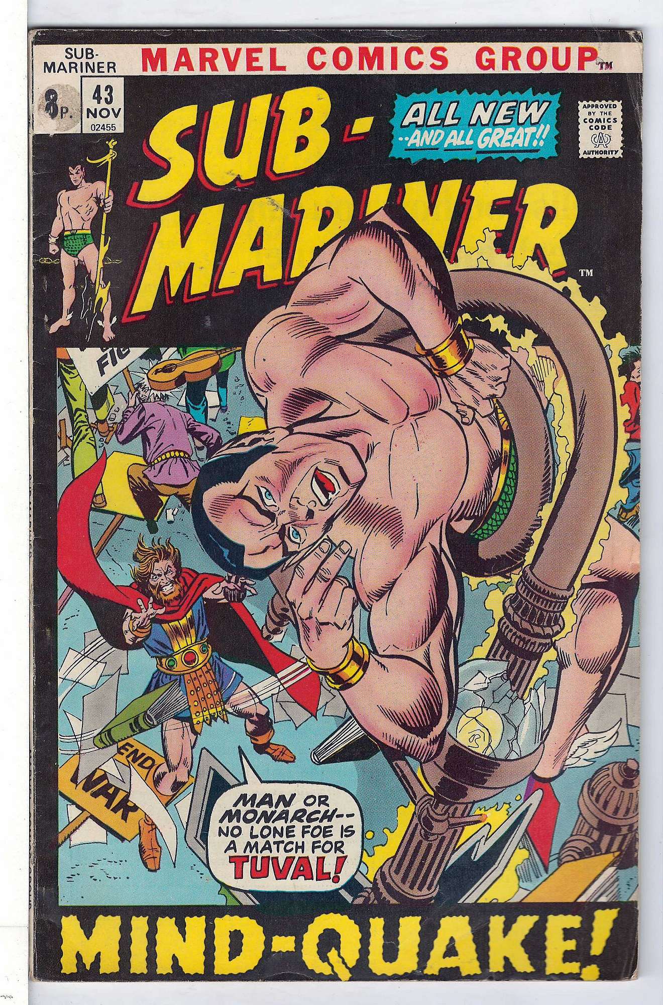 Cover of Sub-Mariner (Vol 1) #43. One of 250,000 Vintage American Comics on sale from Krypton!