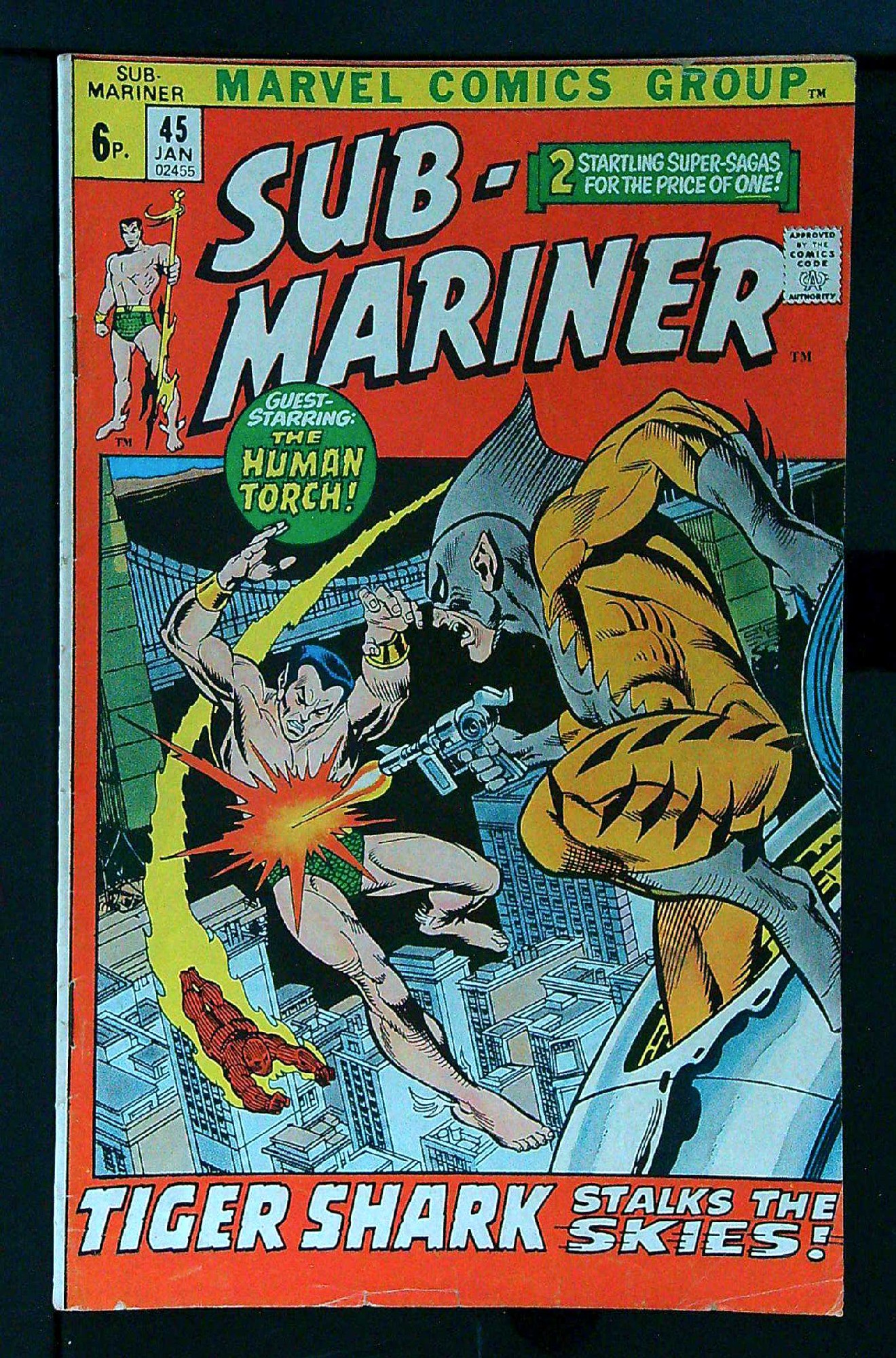 Cover of Sub-Mariner (Vol 1) #45. One of 250,000 Vintage American Comics on sale from Krypton!