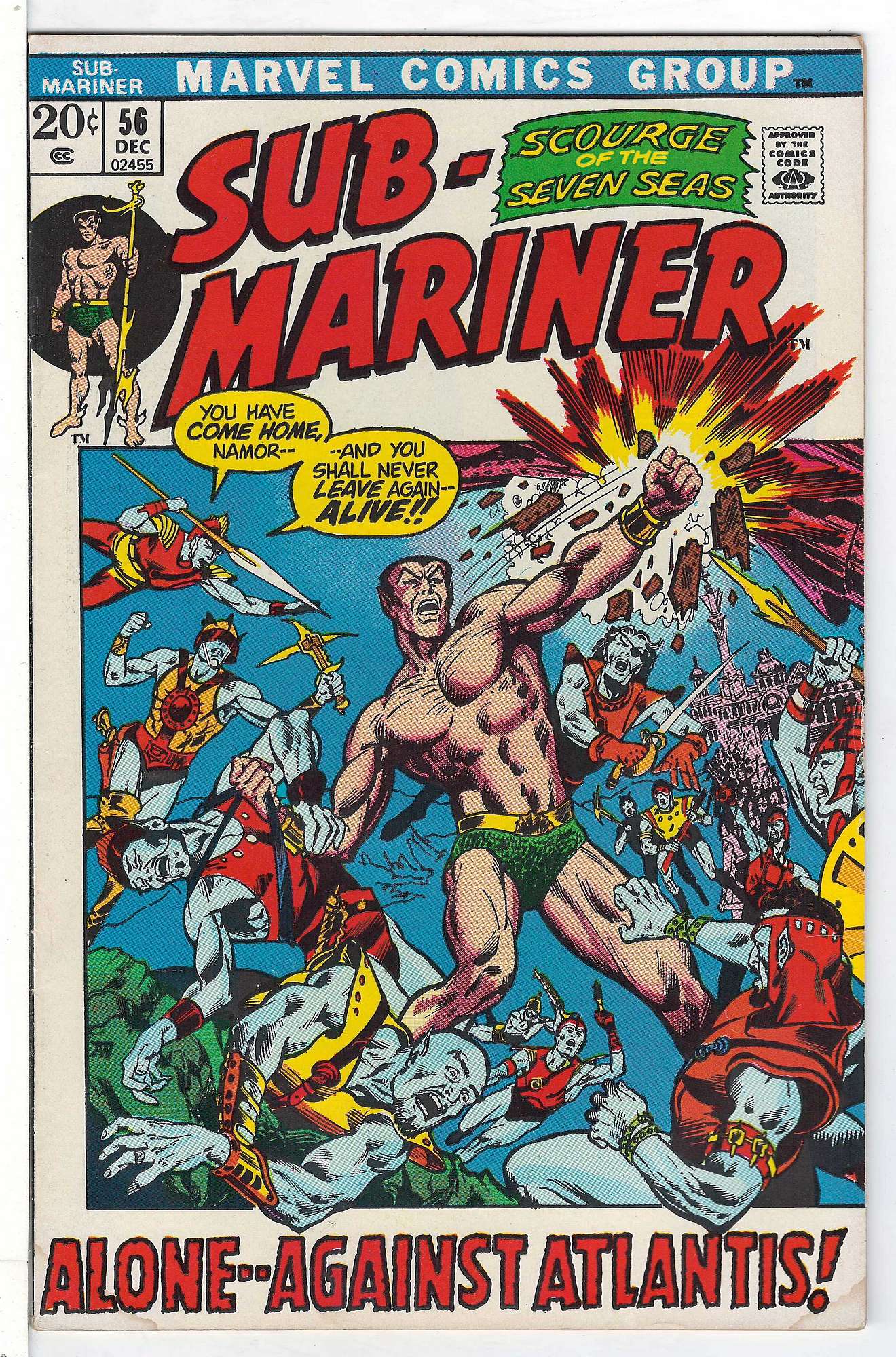Cover of Sub-Mariner (Vol 1) #56. One of 250,000 Vintage American Comics on sale from Krypton!