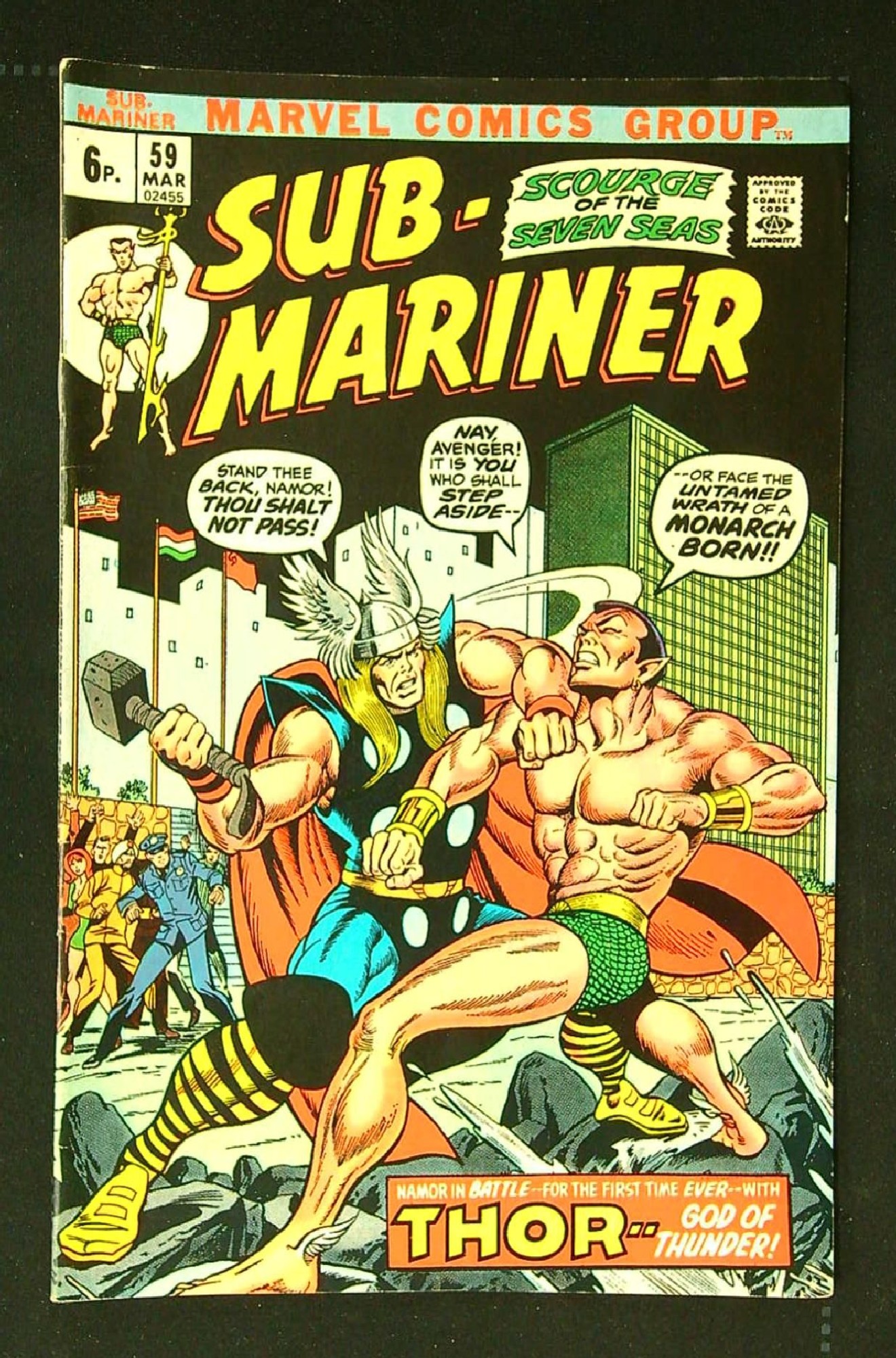 Cover of Sub-Mariner (Vol 1) #59. One of 250,000 Vintage American Comics on sale from Krypton!