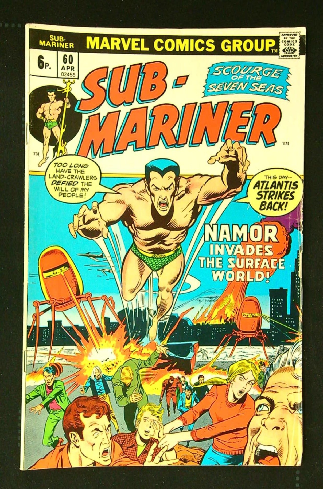 Cover of Sub-Mariner (Vol 1) #60. One of 250,000 Vintage American Comics on sale from Krypton!
