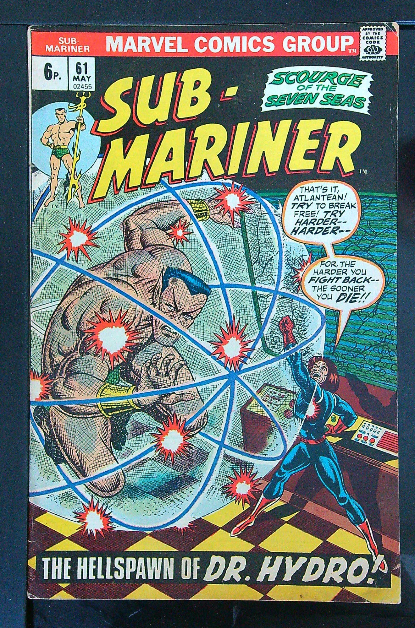 Cover of Sub-Mariner (Vol 1) #61. One of 250,000 Vintage American Comics on sale from Krypton!