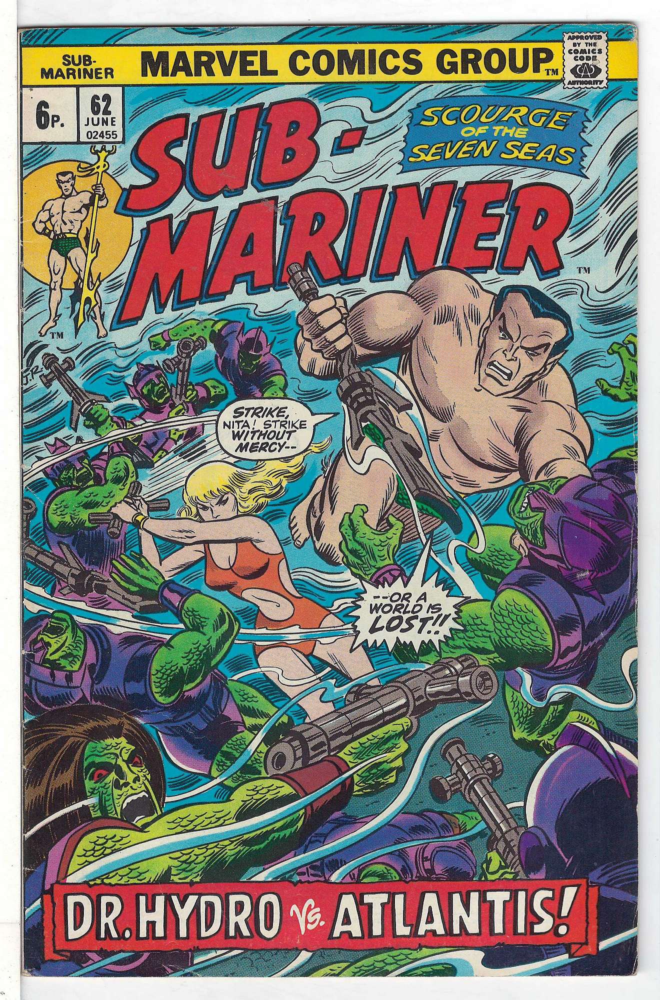 Cover of Sub-Mariner (Vol 1) #62. One of 250,000 Vintage American Comics on sale from Krypton!