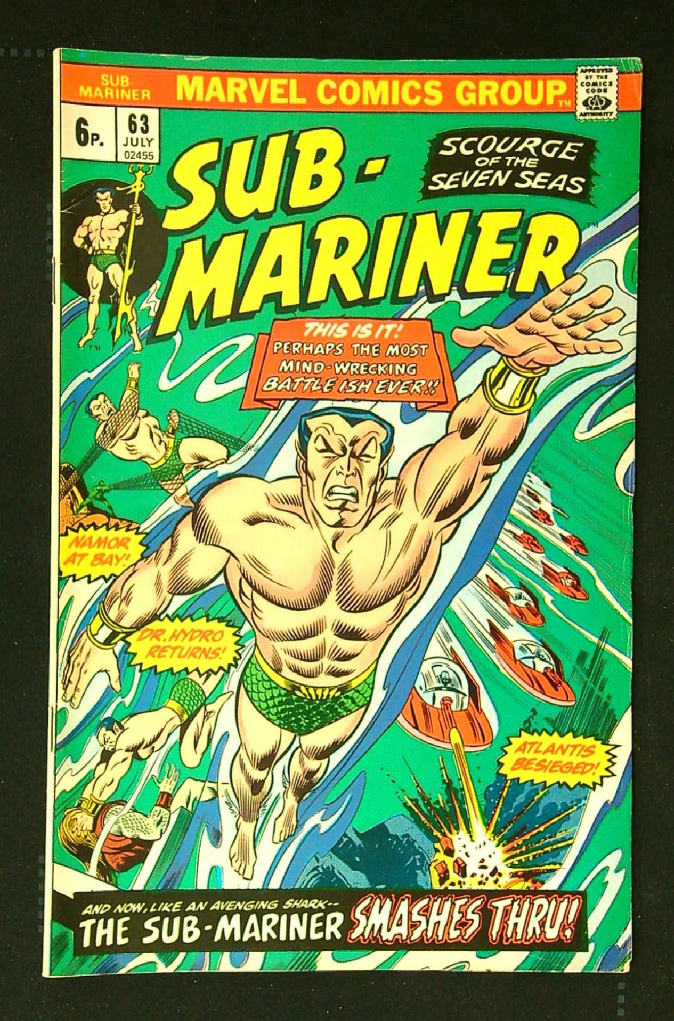 Cover of Sub-Mariner (Vol 1) #63. One of 250,000 Vintage American Comics on sale from Krypton!