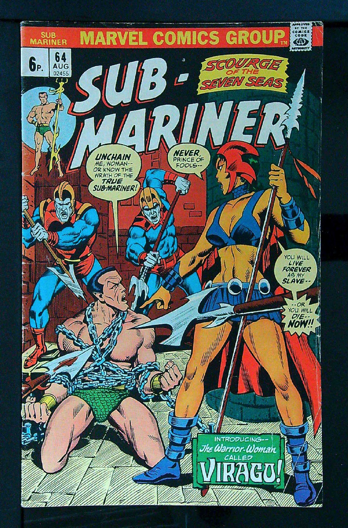 Cover of Sub-Mariner (Vol 1) #64. One of 250,000 Vintage American Comics on sale from Krypton!