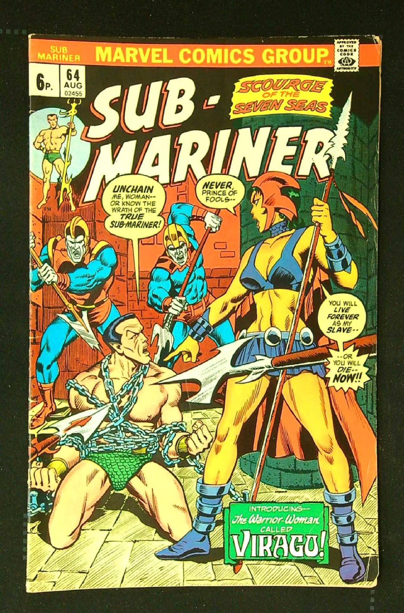 Cover of Sub-Mariner (Vol 1) #64. One of 250,000 Vintage American Comics on sale from Krypton!