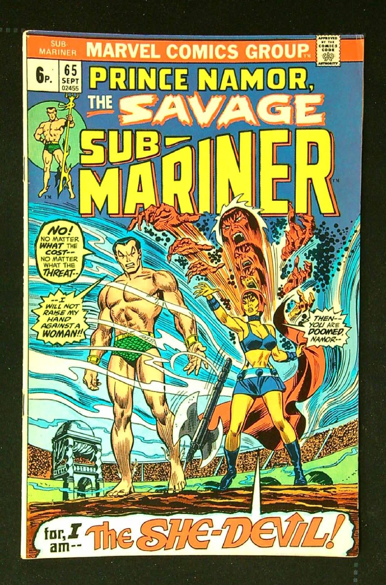 Cover of Sub-Mariner (Vol 1) #65. One of 250,000 Vintage American Comics on sale from Krypton!