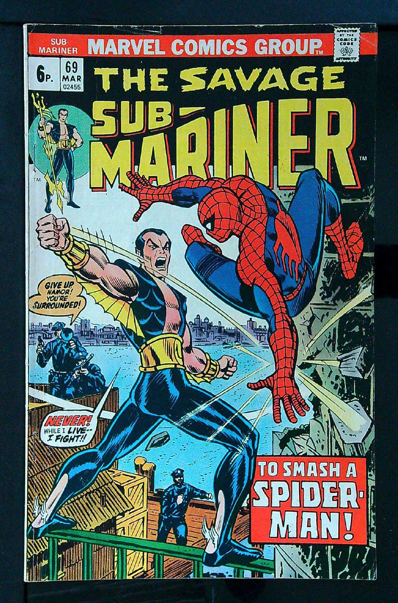 Cover of Sub-Mariner (Vol 1) #69. One of 250,000 Vintage American Comics on sale from Krypton!