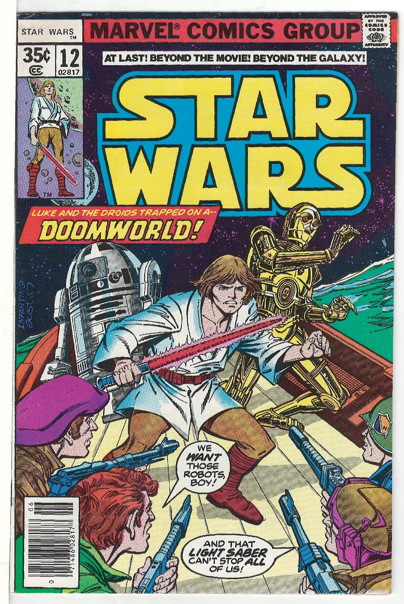 ACTUAL SCAN OF COMIC!<br> Cover of Star Wars (Vol 1) (Marvel) #12. One of 250,000 Vintage American Comics on sale from Krypton!