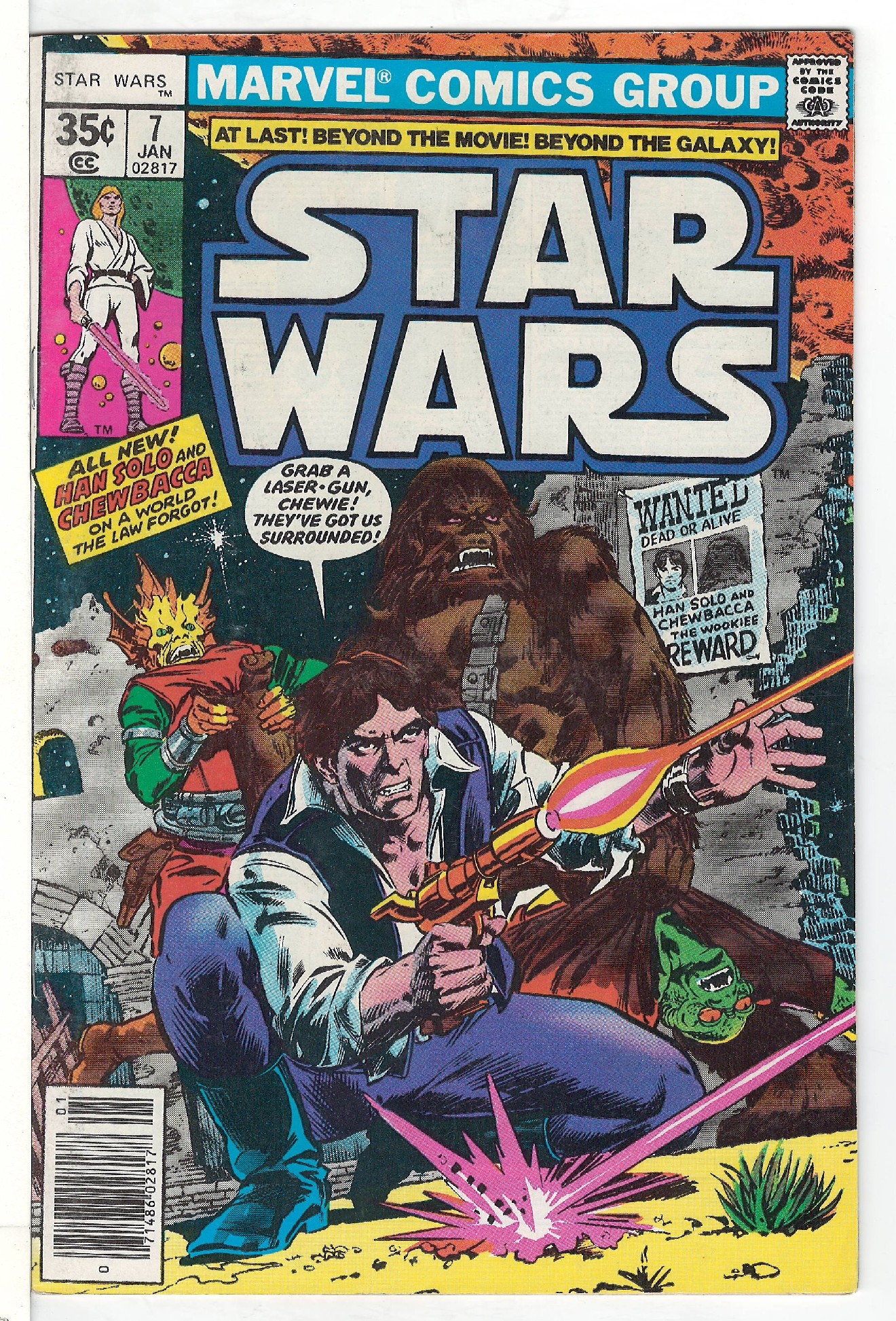 ACTUAL SCAN OF COMIC!<br> Cover of Star Wars (Vol 1) (Marvel) #7. One of 250,000 Vintage American Comics on sale from Krypton!