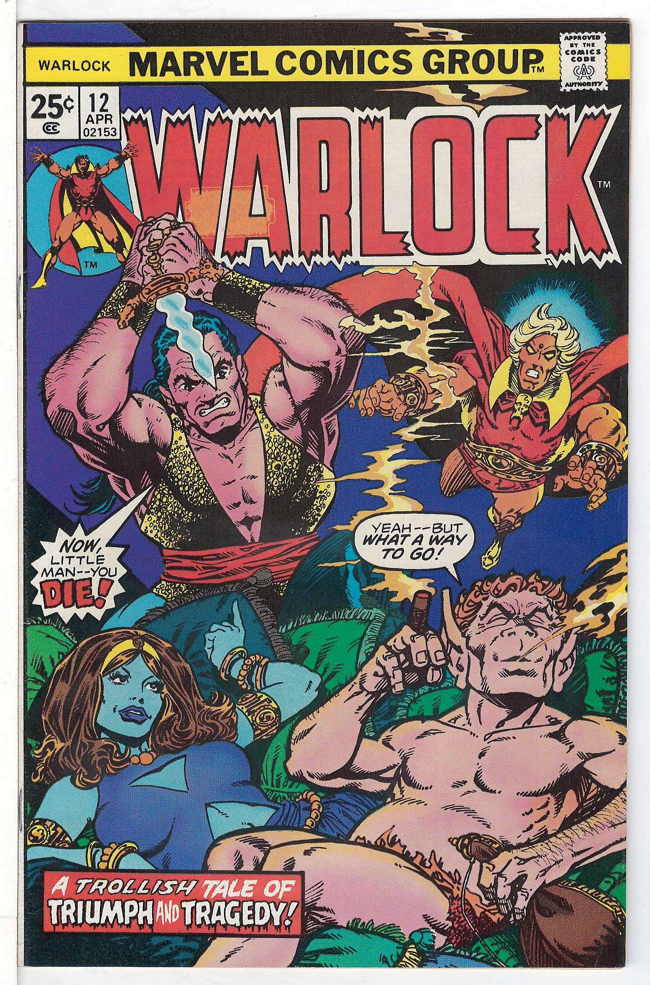 ACTUAL SCAN OF COMIC!<br>Label fade on logo - See Scan Cover of Warlock (Vol 1) The Power of #12. One of 250,000 Vintage American Comics on sale from Krypton!
