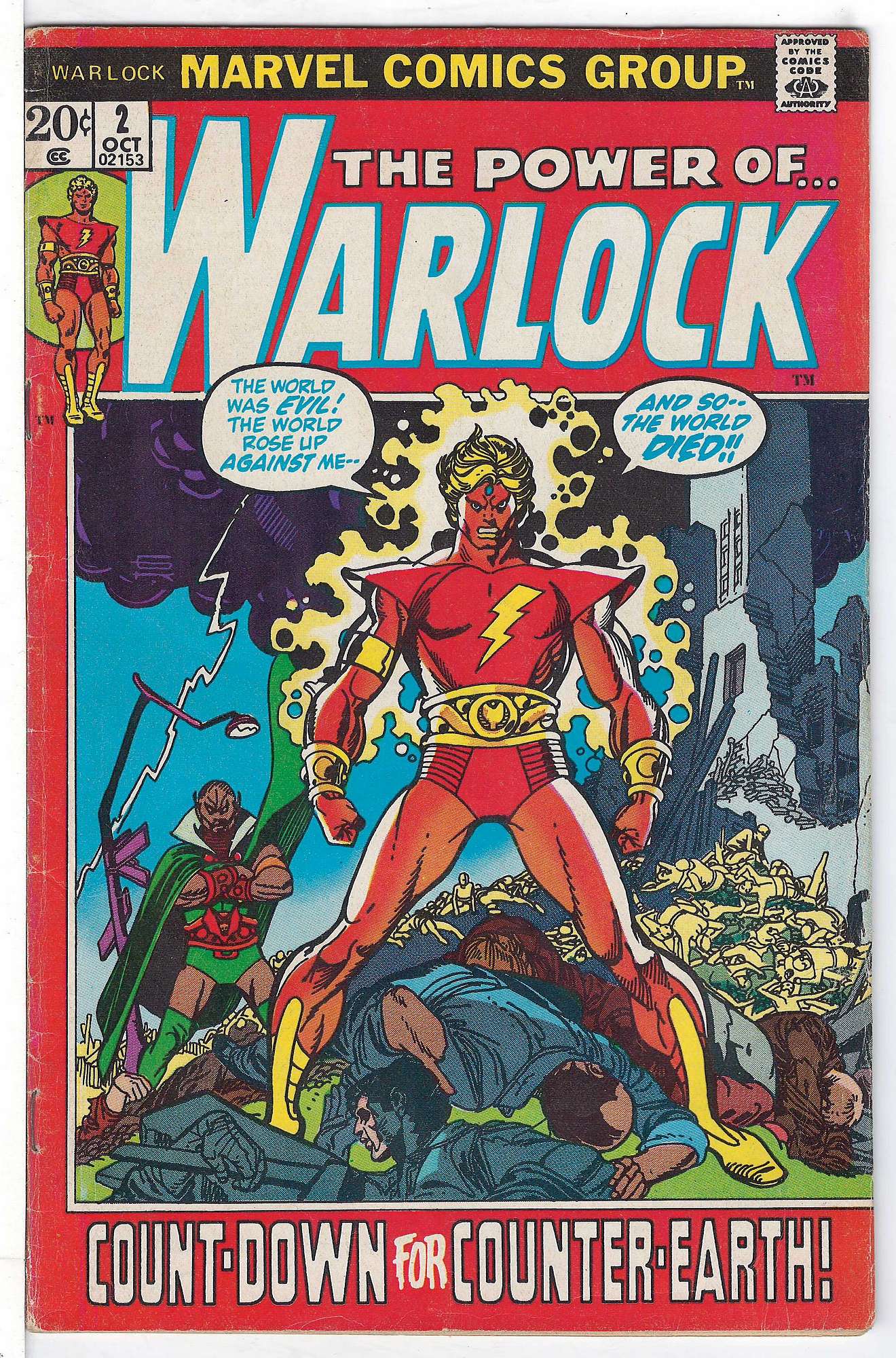 ACTUAL SCAN OF COMIC!<br> Cover of Warlock (Vol 1) The Power of #2. One of 250,000 Vintage American Comics on sale from Krypton!