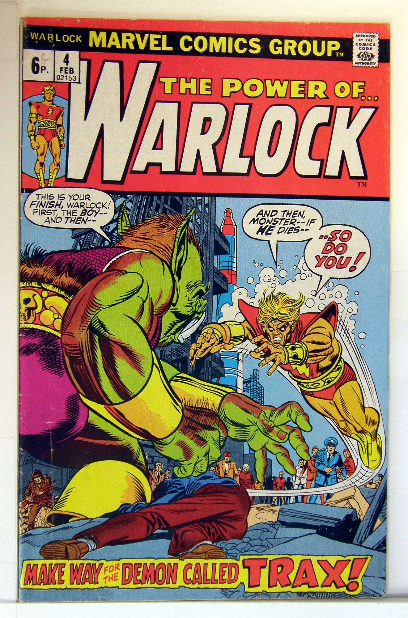 Cover of Warlock (Vol 1) The Power of #4. One of 250,000 Vintage American Comics on sale from Krypton!