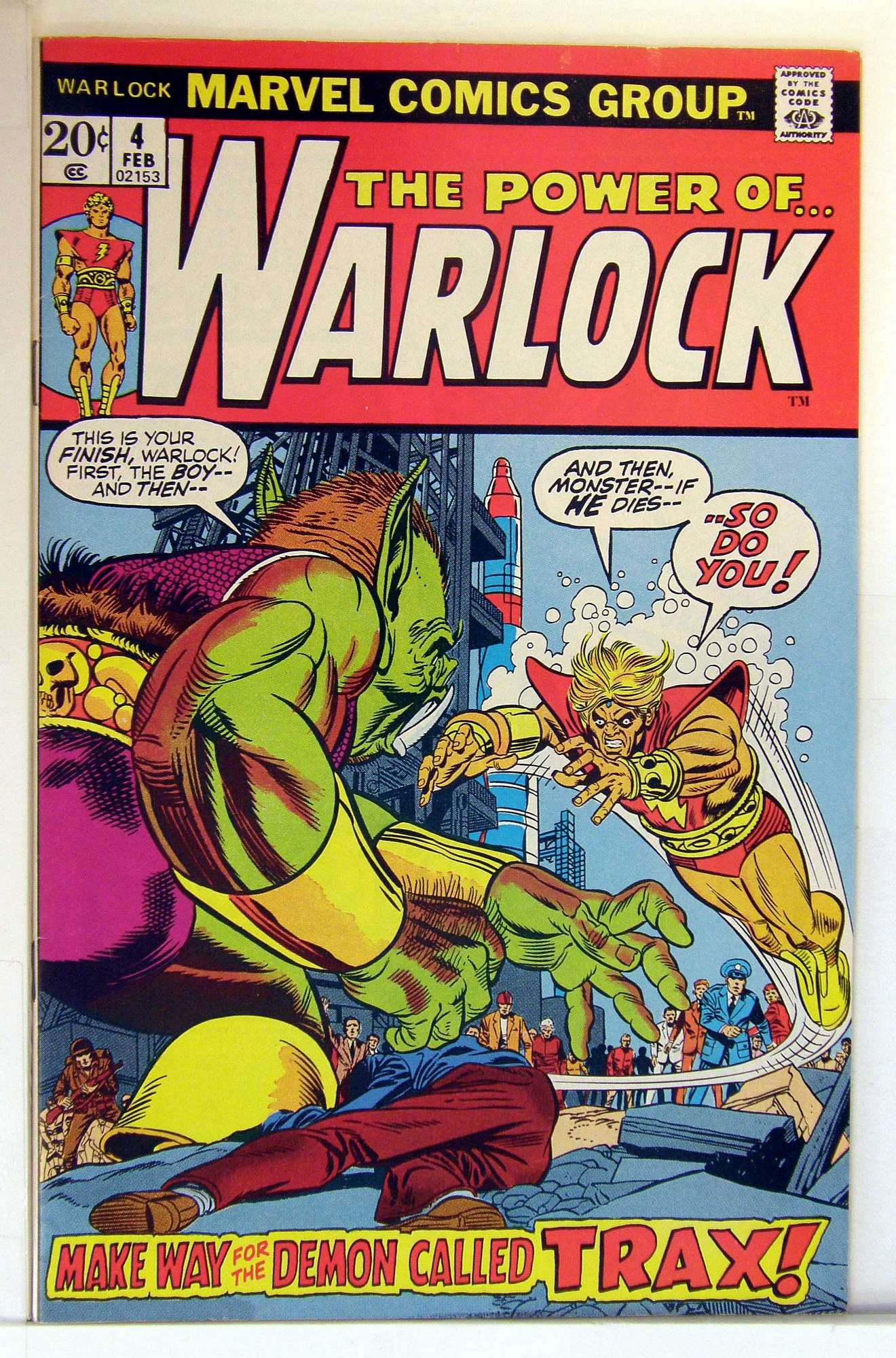 ACTUAL SCAN OF COMIC!<br> Cover of Warlock (Vol 1) The Power of #4. One of 250,000 Vintage American Comics on sale from Krypton!