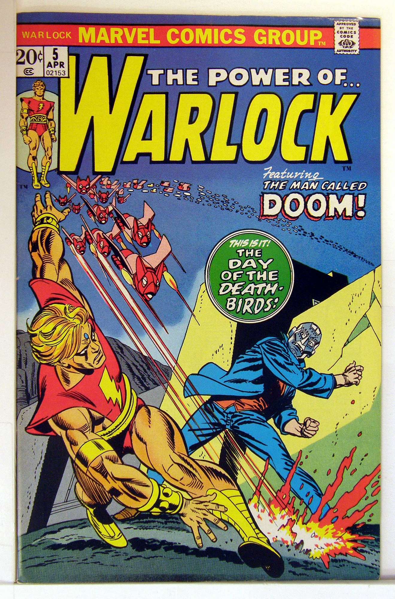 ACTUAL SCAN OF COMIC!<br> Cover of Warlock (Vol 1) The Power of #5. One of 250,000 Vintage American Comics on sale from Krypton!