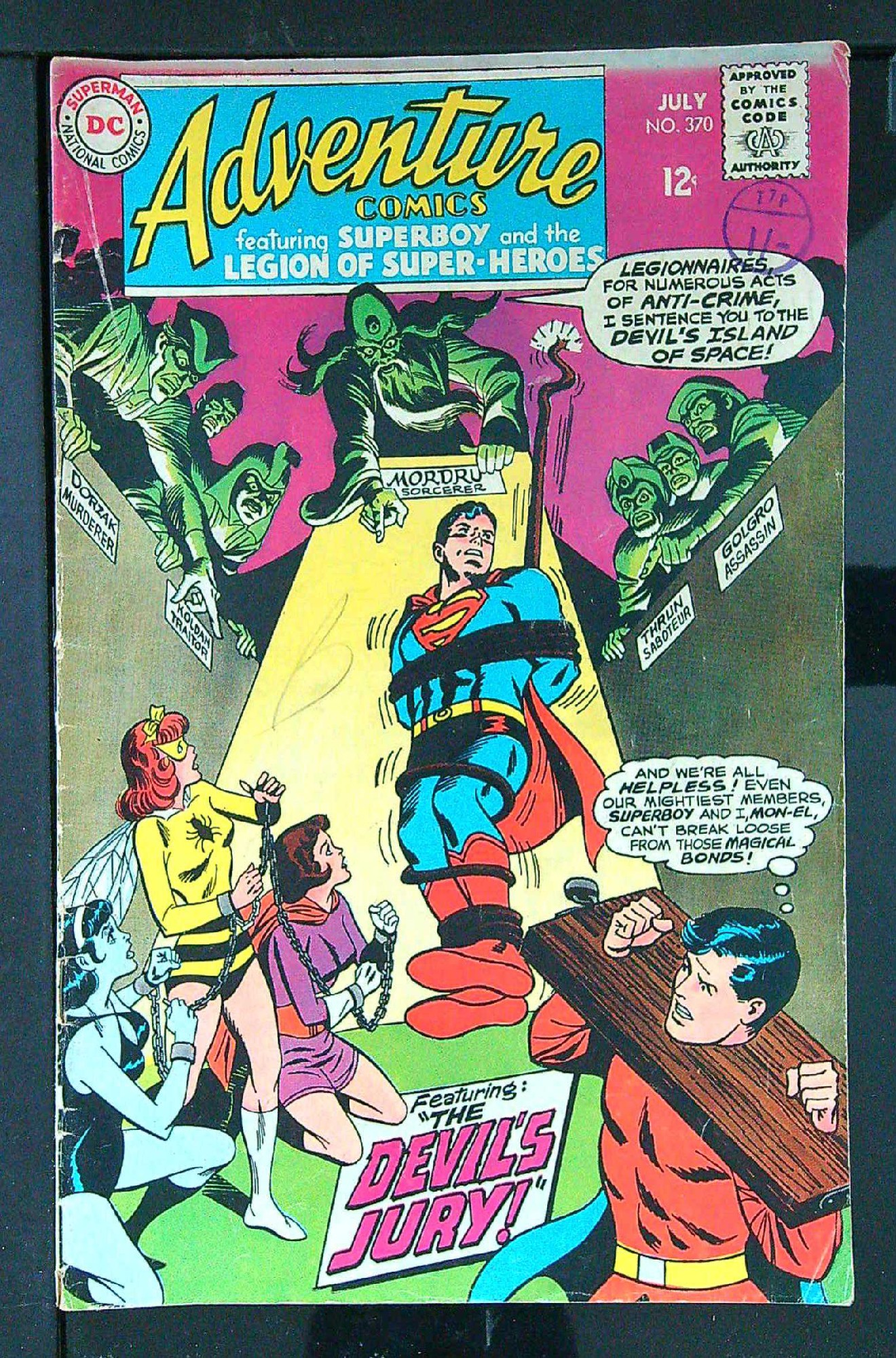 Cover of Adventure Comics (Vol 1) #370. One of 250,000 Vintage American Comics on sale from Krypton!