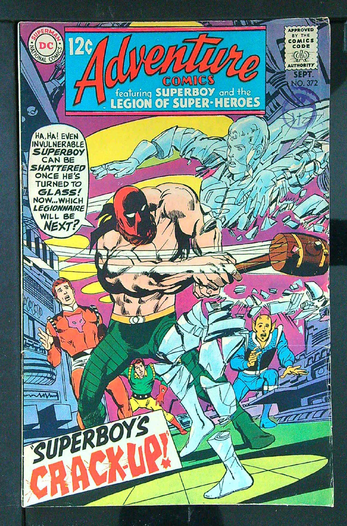 ACTUAL SCAN OF COMIC!<br>Distribution Stamp on Cover - See Scan Cover of Adventure Comics (Vol 1) #372. One of 250,000 Vintage American Comics on sale from Krypton!
