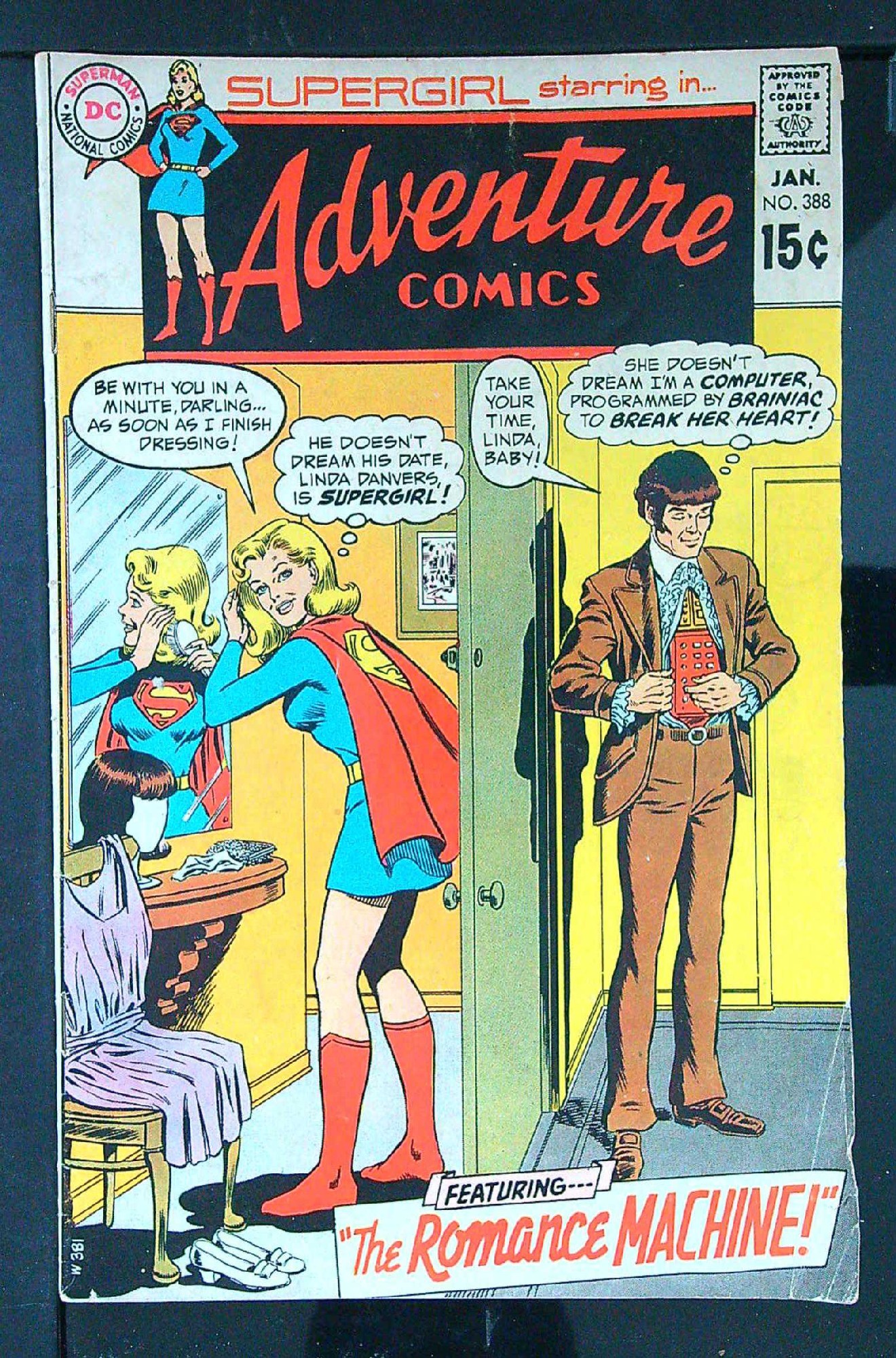 ACTUAL SCAN OF COMIC!<br> Cover of Adventure Comics (Vol 1) #388. One of 250,000 Vintage American Comics on sale from Krypton!