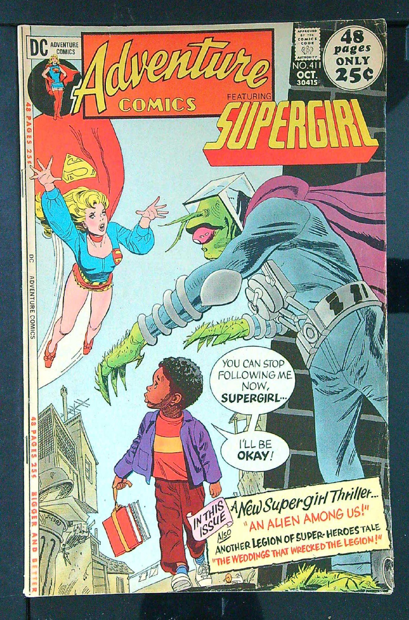 ACTUAL SCAN OF COMIC!<br> Cover of Adventure Comics (Vol 1) #411. One of 250,000 Vintage American Comics on sale from Krypton!
