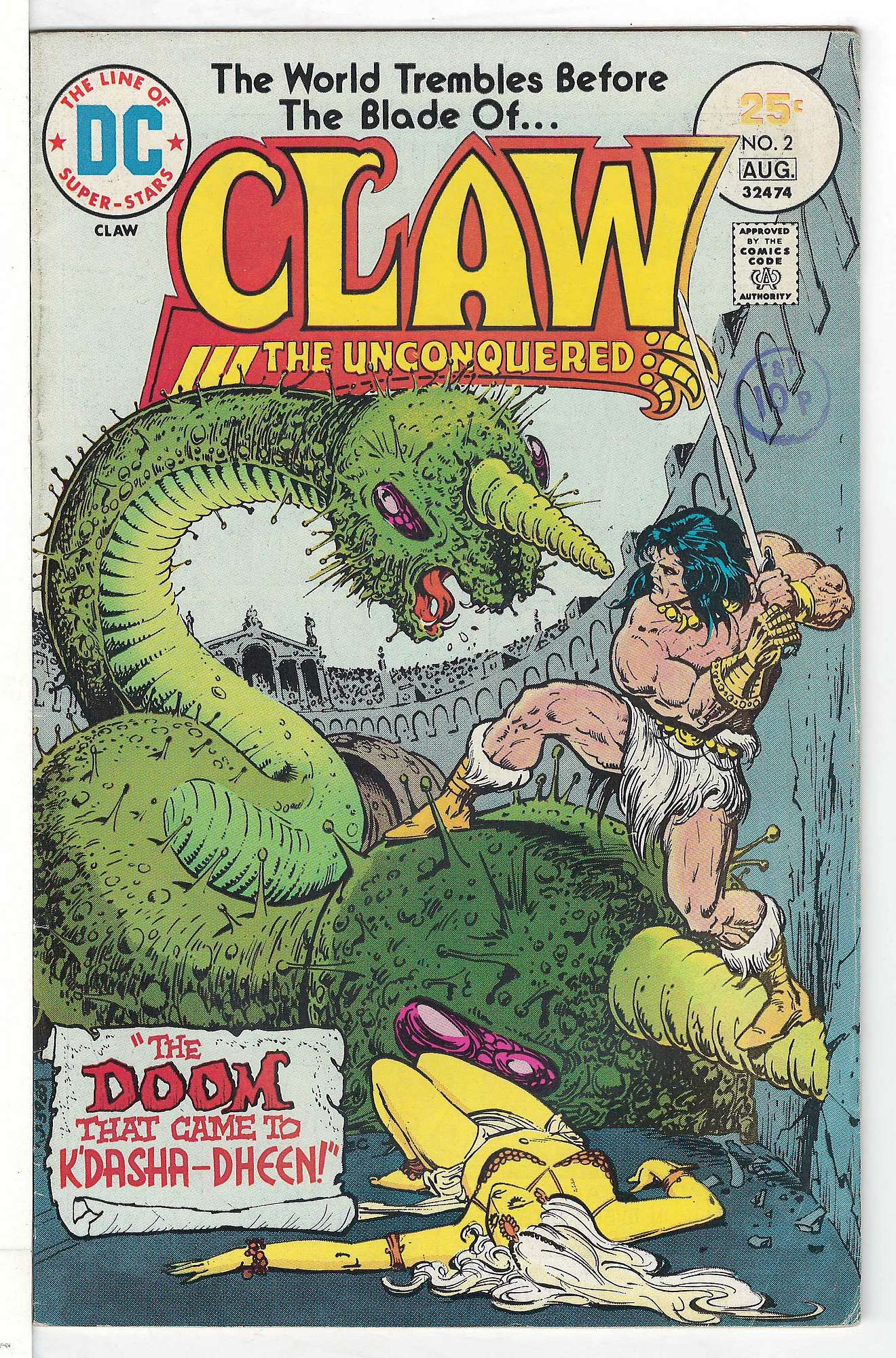 Cover of Claw The Unconquered (Vol 1) #2. One of 250,000 Vintage American Comics on sale from Krypton!