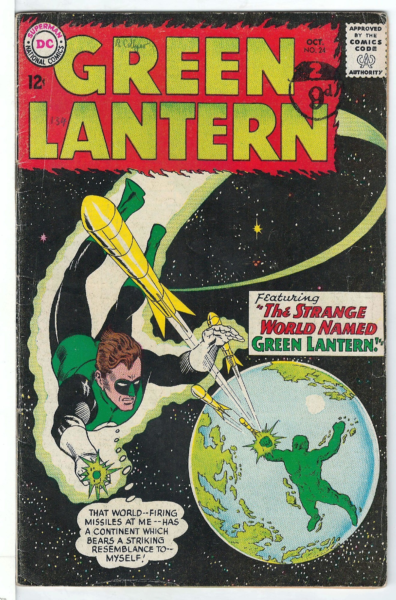 Cover of Green Lantern (Vol 2) #24. One of 250,000 Vintage American Comics on sale from Krypton!