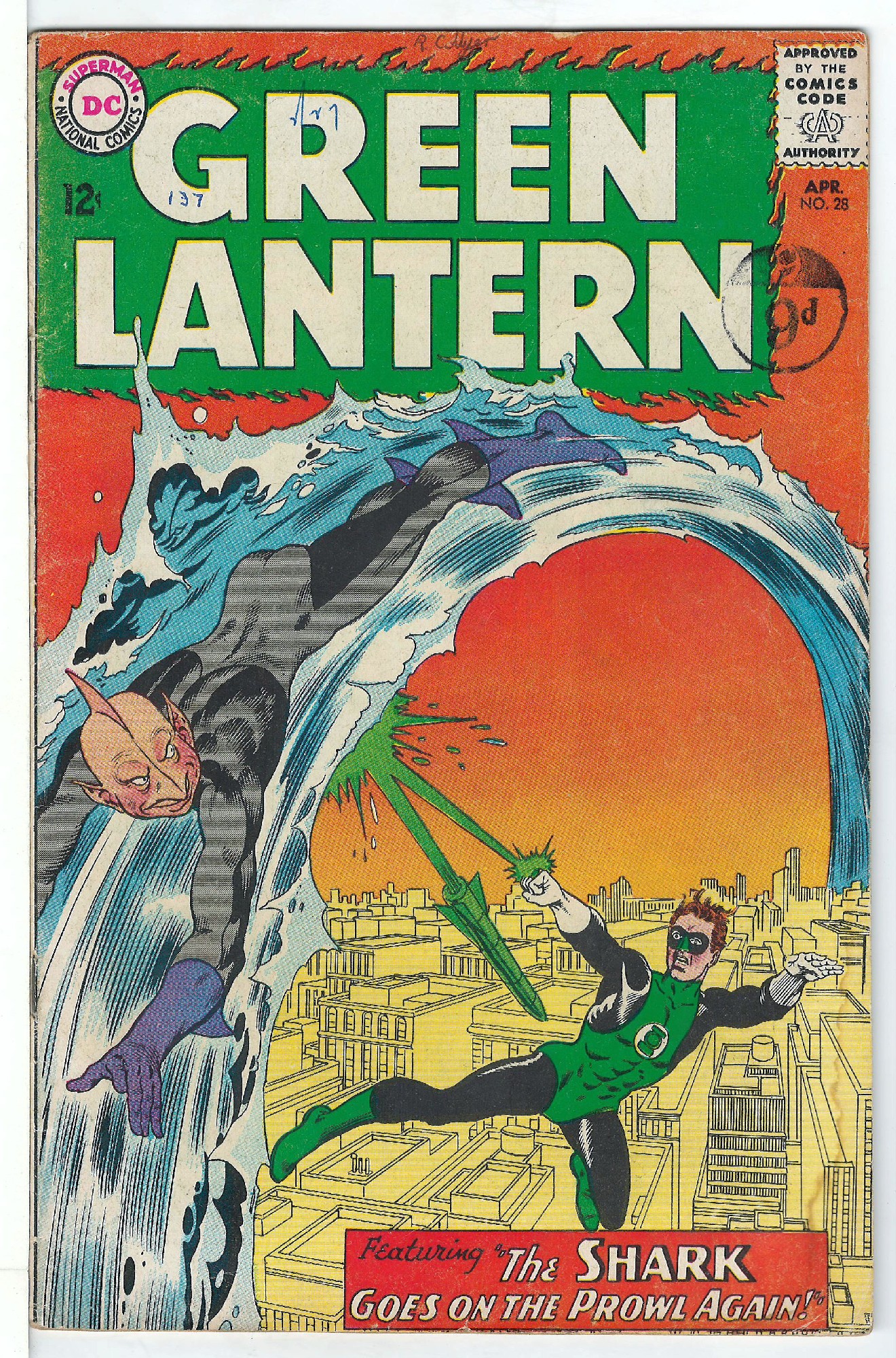 Cover of Green Lantern (Vol 2) #28. One of 250,000 Vintage American Comics on sale from Krypton!
