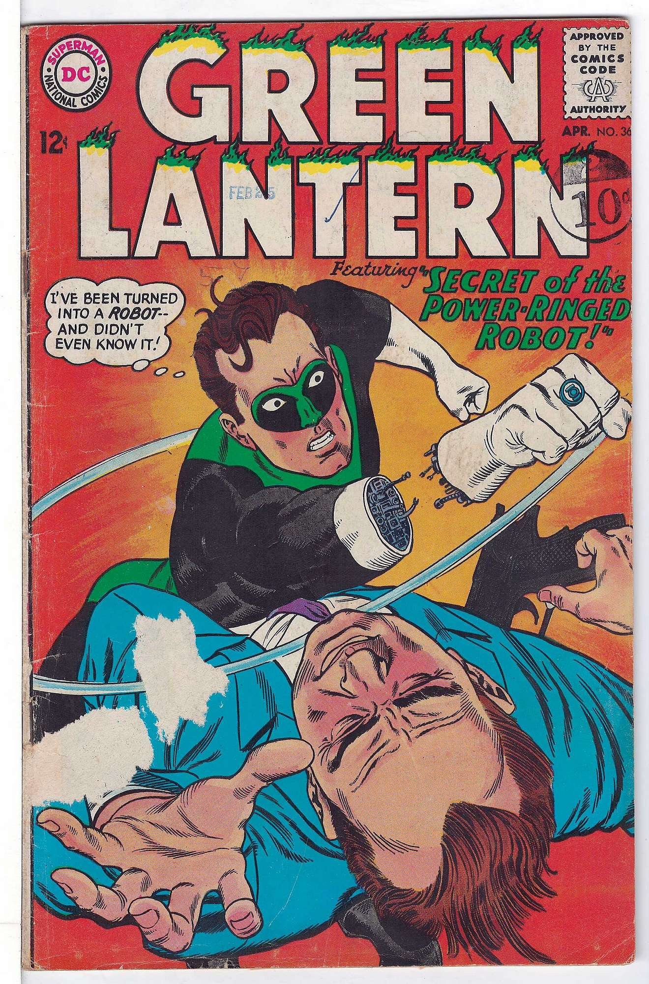 Cover of Green Lantern (Vol 2) #36. One of 250,000 Vintage American Comics on sale from Krypton!