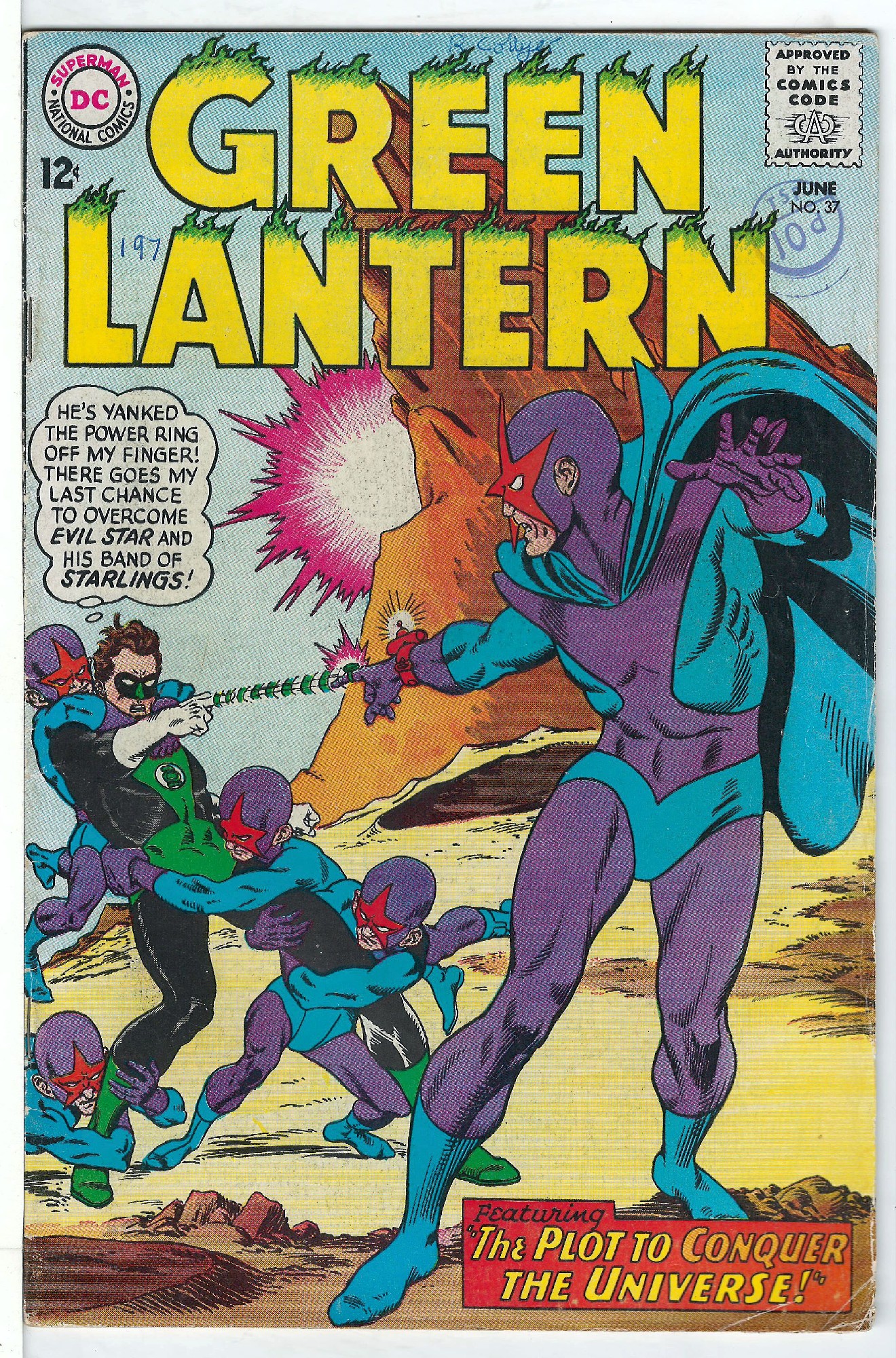 Cover of Green Lantern (Vol 2) #37. One of 250,000 Vintage American Comics on sale from Krypton!