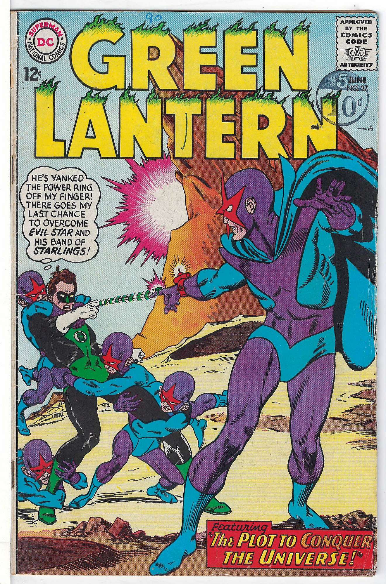 Cover of Green Lantern (Vol 2) #37. One of 250,000 Vintage American Comics on sale from Krypton!
