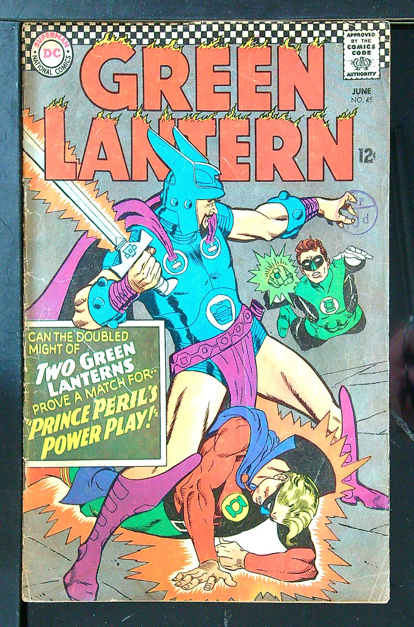 Cover of Green Lantern (Vol 2) #45. One of 250,000 Vintage American Comics on sale from Krypton!