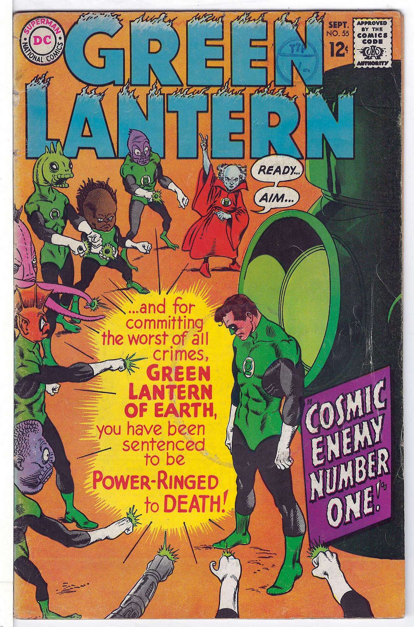Cover of Green Lantern (Vol 2) #55. One of 250,000 Vintage American Comics on sale from Krypton!