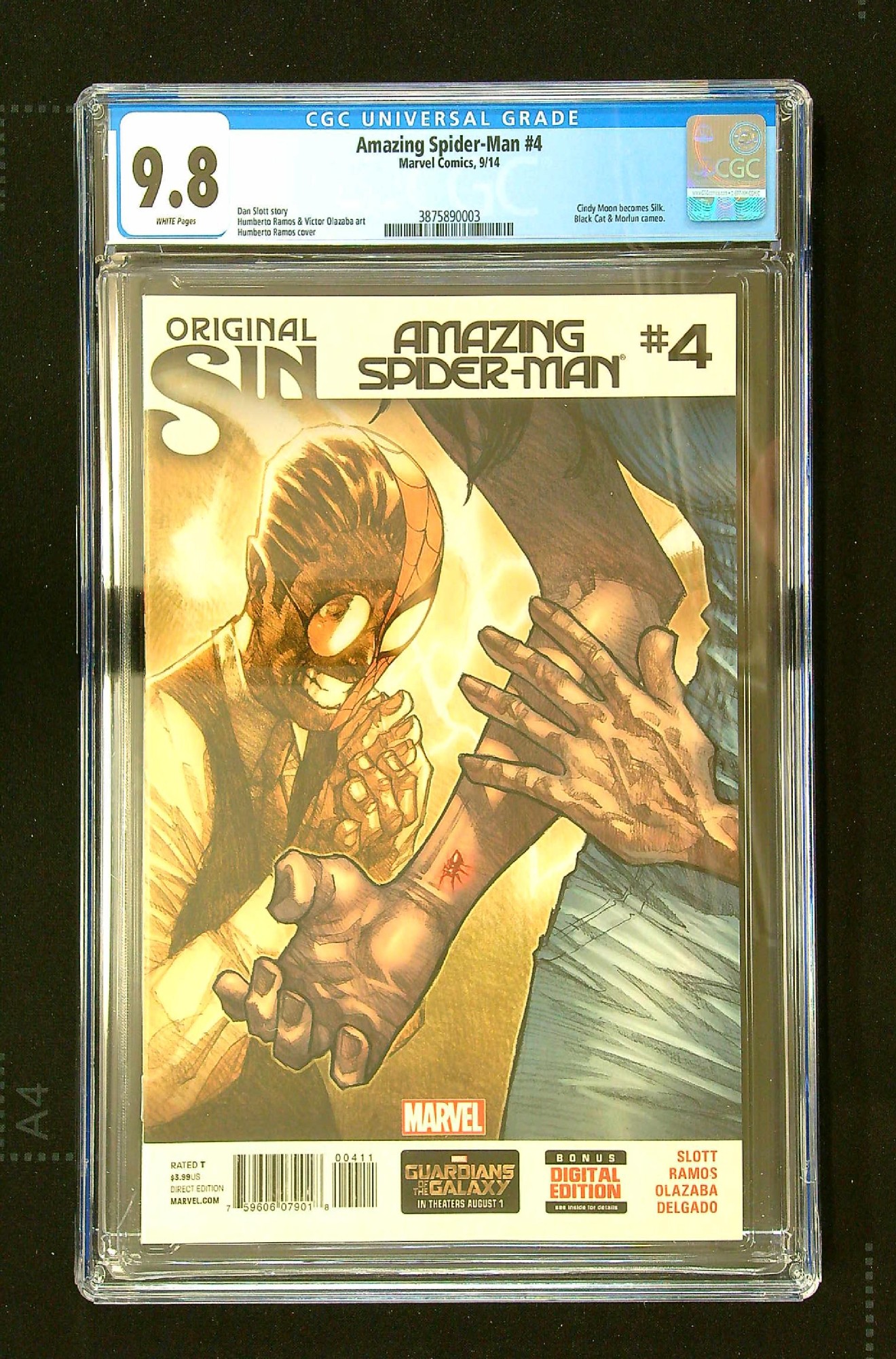 1st Full Silk<br>ACTUAL SCAN OF COMIC!<br> Cover of Amazing Spider-Man (Vol 3) #4. One of 250,000 Vintage American Comics on sale from Krypton!