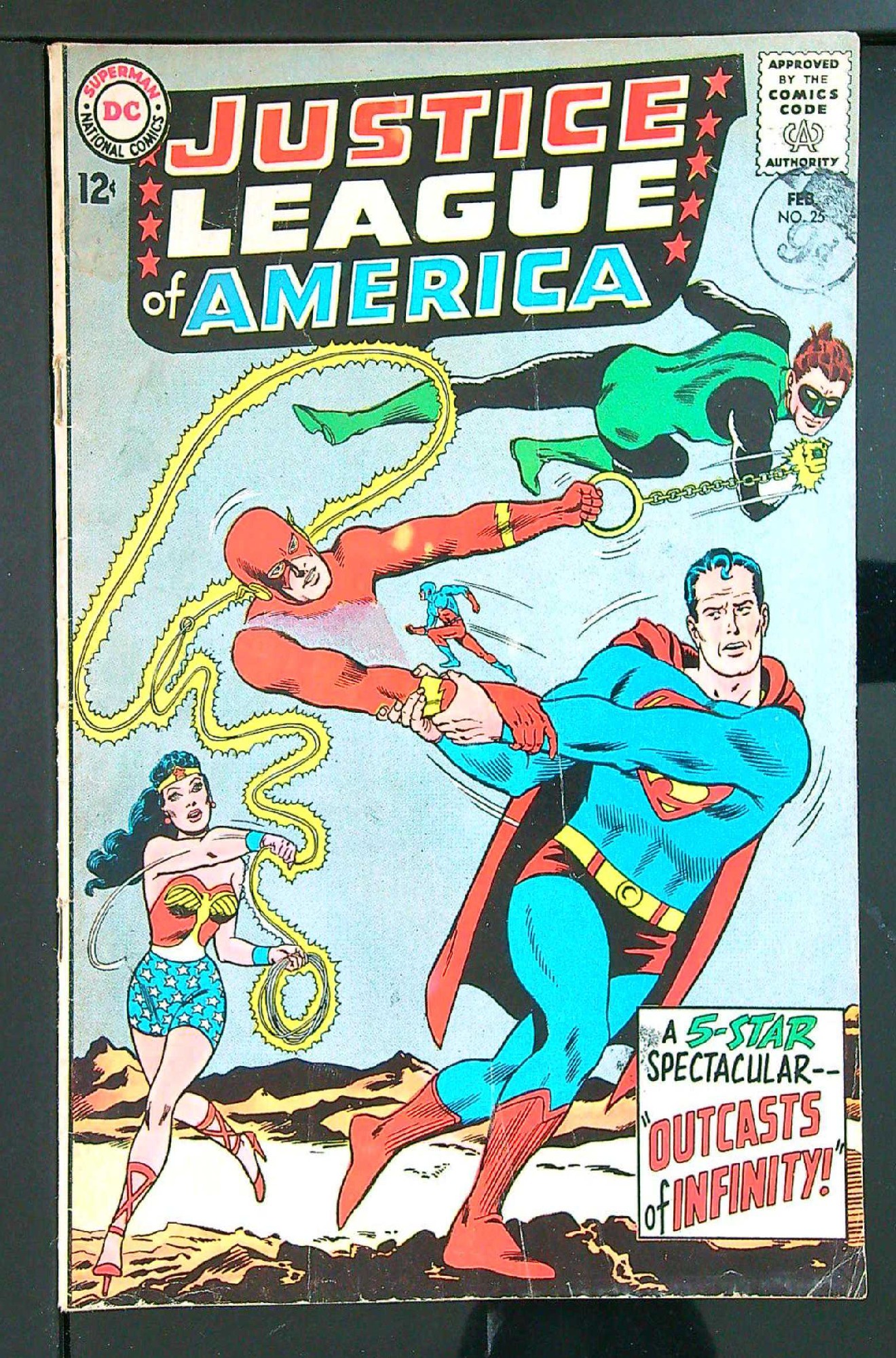 ACTUAL SCAN OF COMIC!<br>Distribution Stamp on Cover - See Scan Cover of Justice League of America (Vol 1) #25. One of 250,000 Vintage American Comics on sale from Krypton!