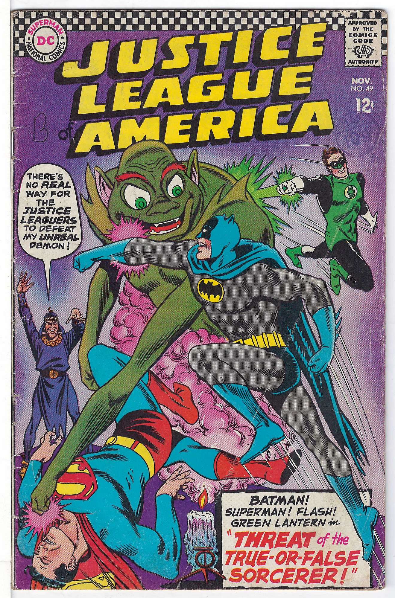 Cover of Justice League of America (Vol 1) #49. One of 250,000 Vintage American Comics on sale from Krypton!